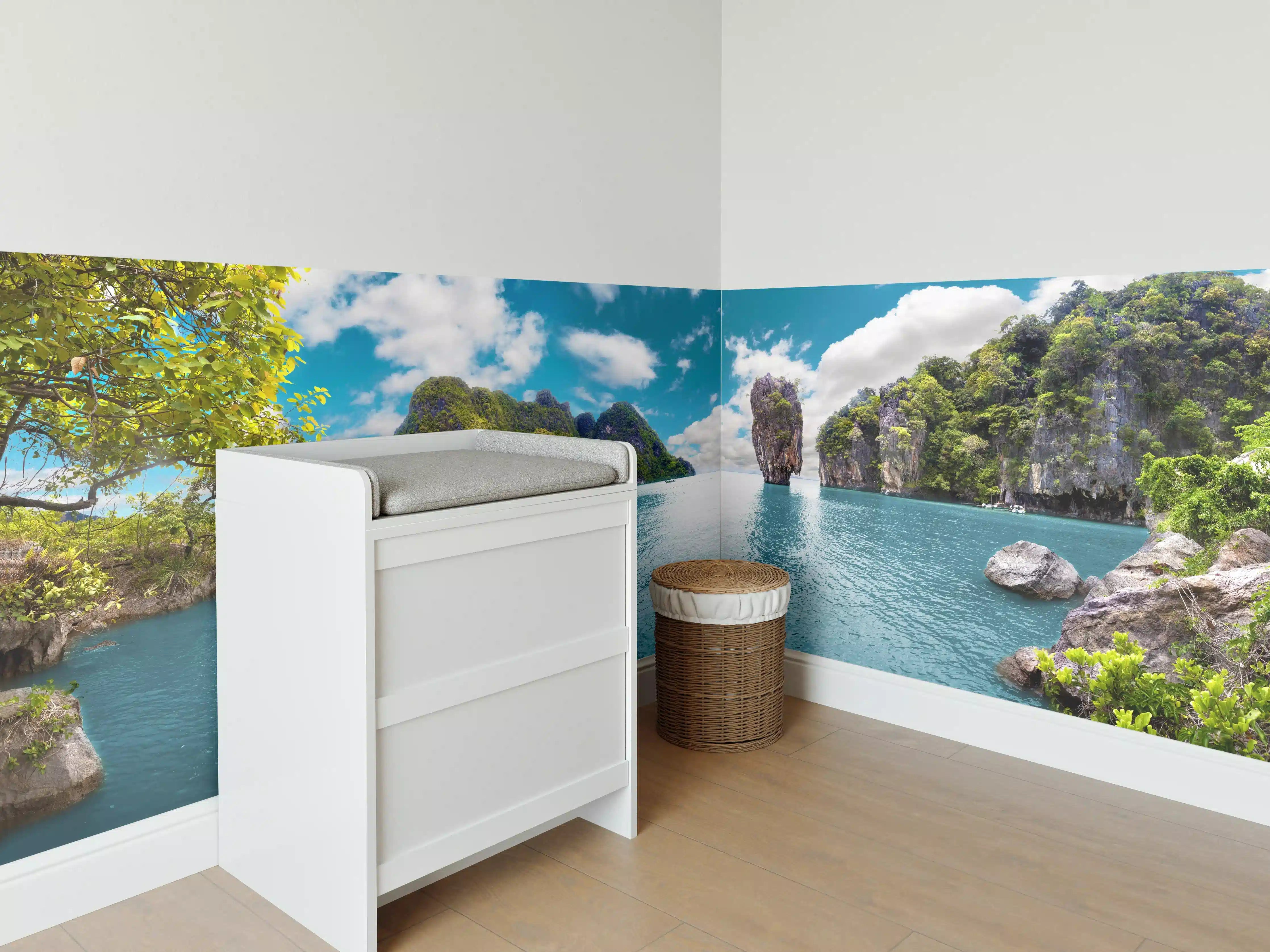 Babyzimmer Wandgestaltung - Insellandschaft in Thailand