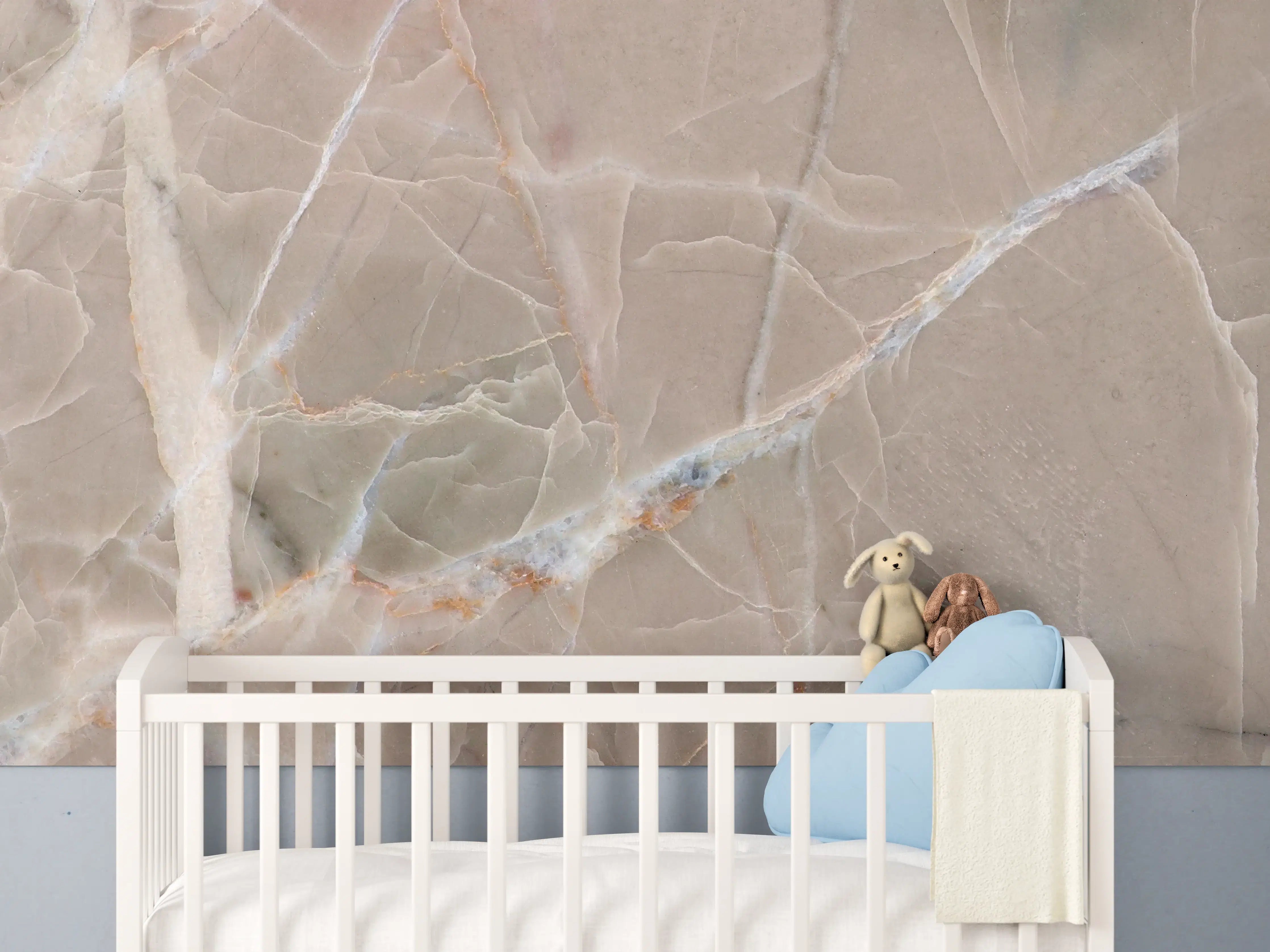 Babyzimmer Wandgestaltung - Italienische Marmor Textur