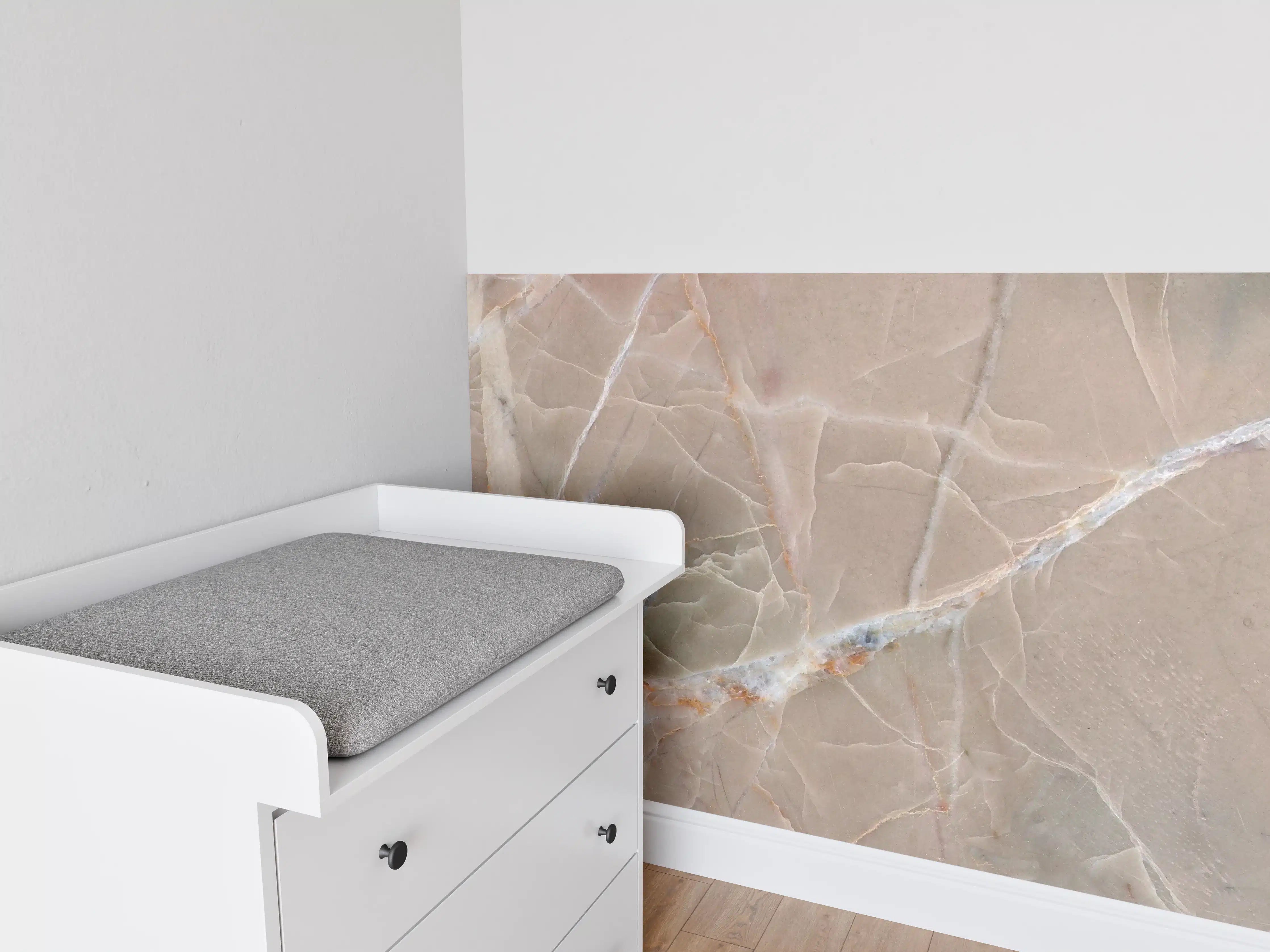 Babyzimmer Wandgestaltung - Italienische Marmor Textur