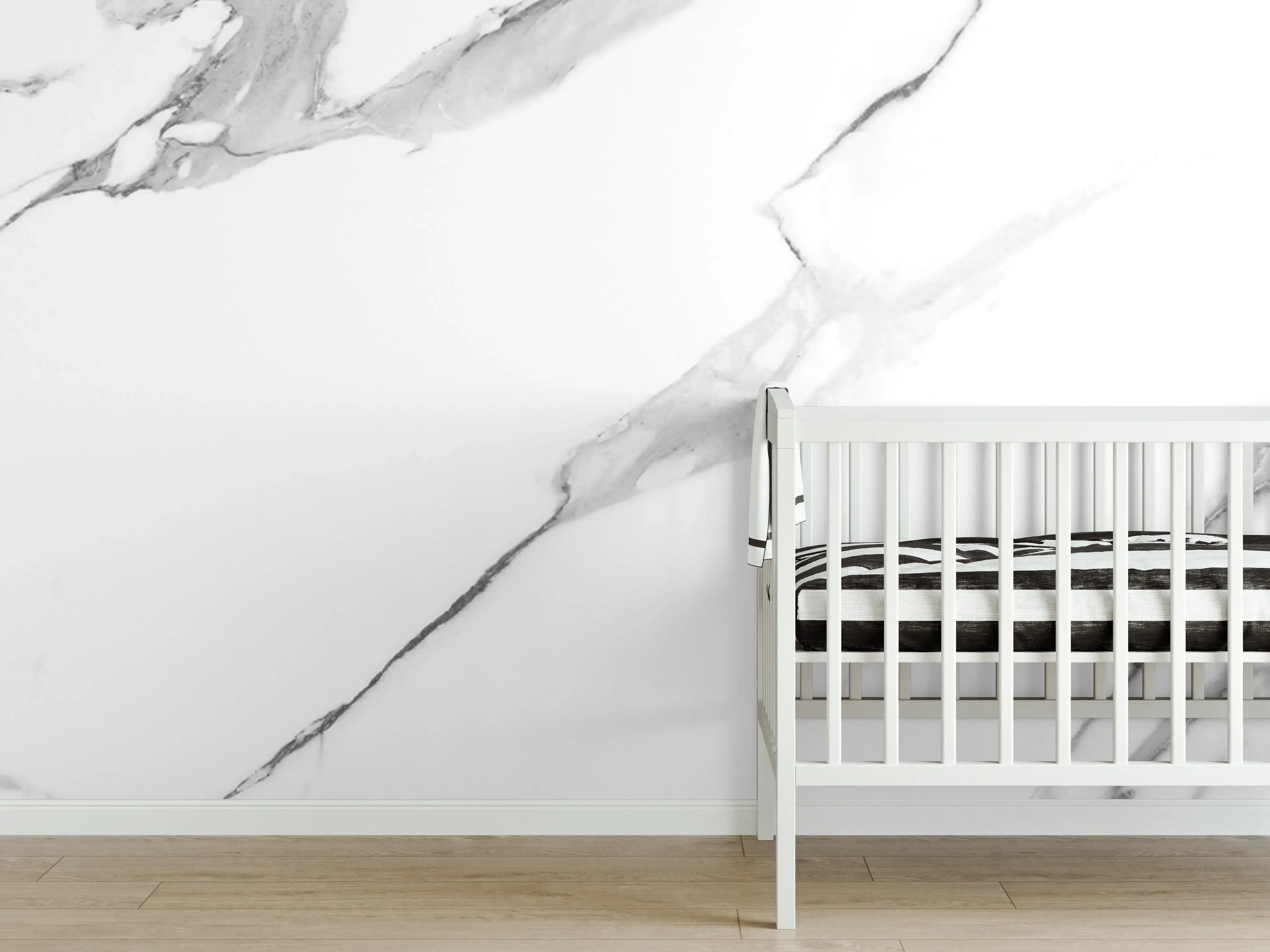 Babyzimmer Wandgestaltung - Italienischer Statuario Marmor