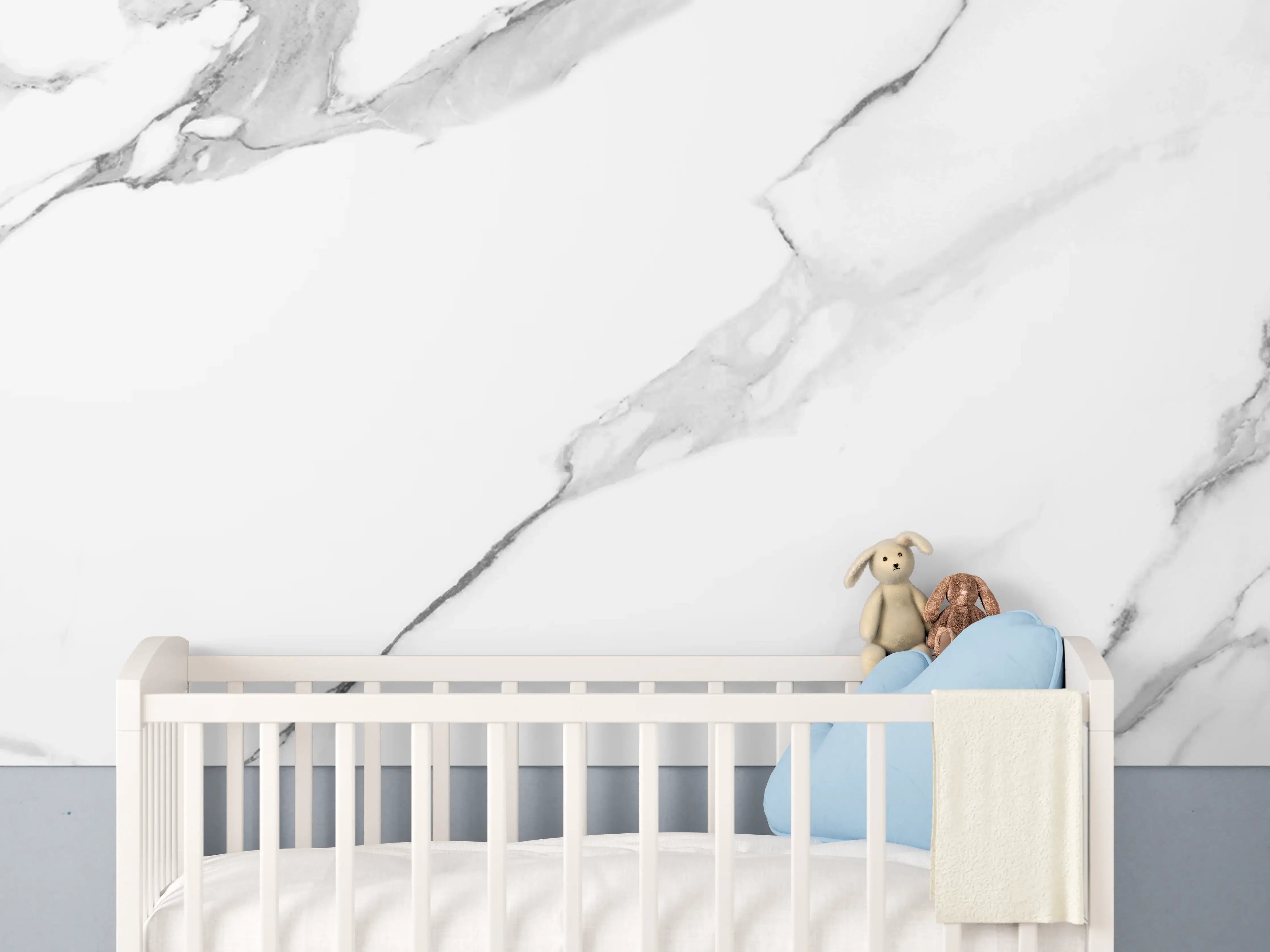 Babyzimmer Wandgestaltung - Italienischer Statuario Marmor