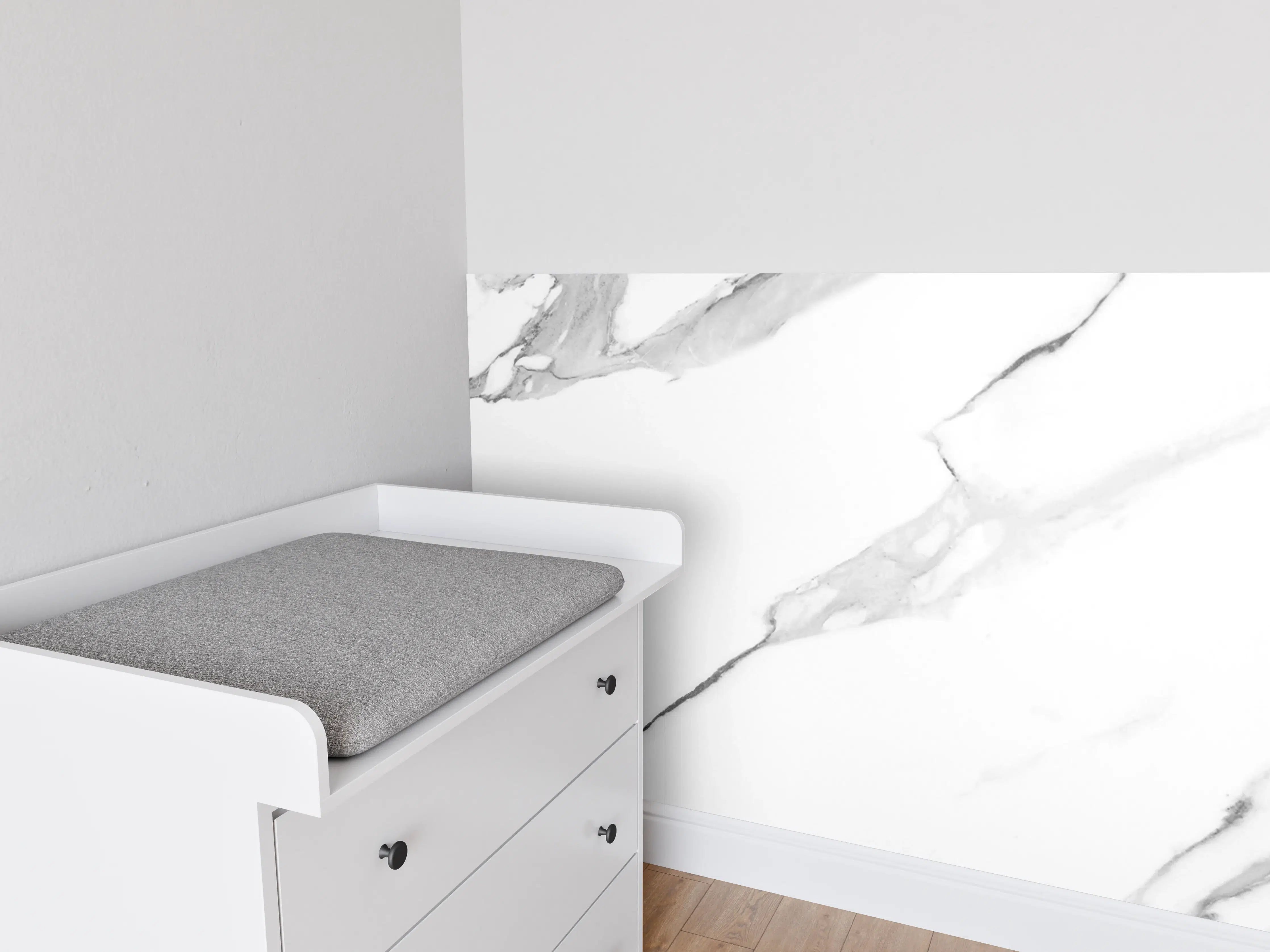 Babyzimmer Wandgestaltung - Italienischer Statuario Marmor