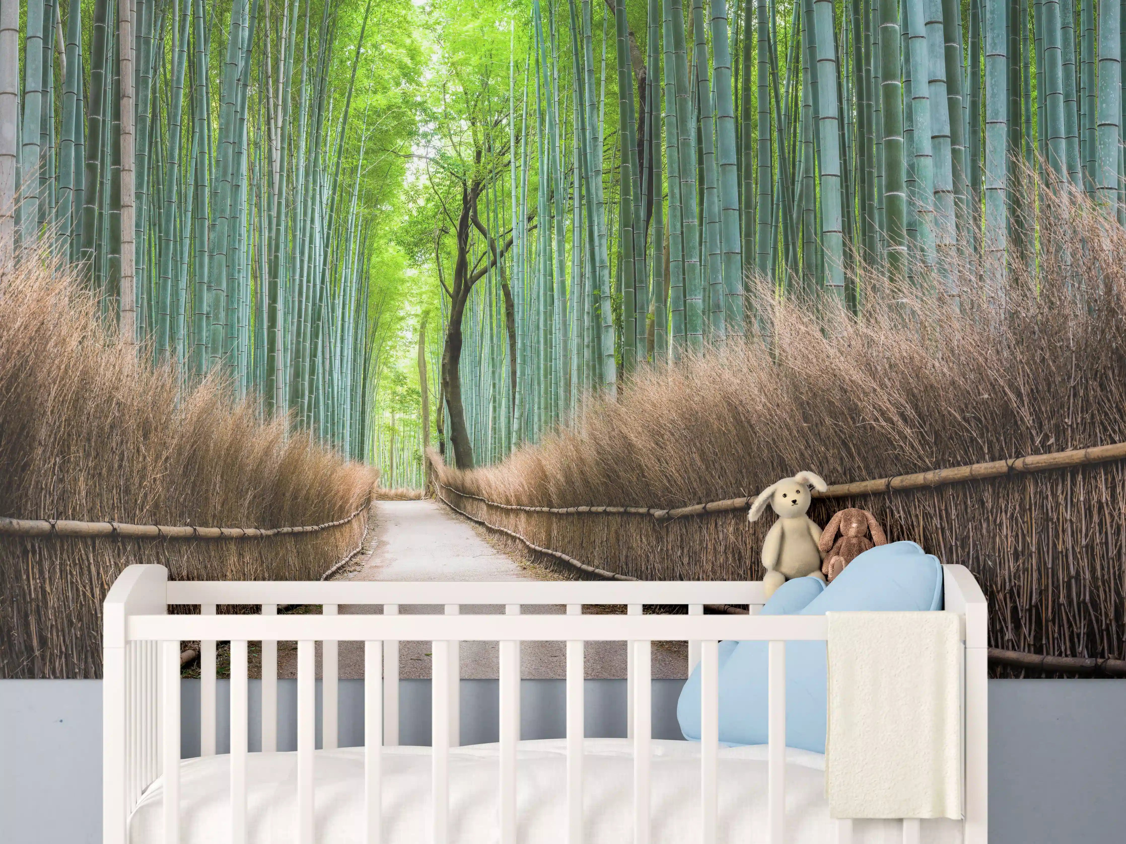 Babyzimmer Wandgestaltung - Japanischer Bambuswald in Arashiyama