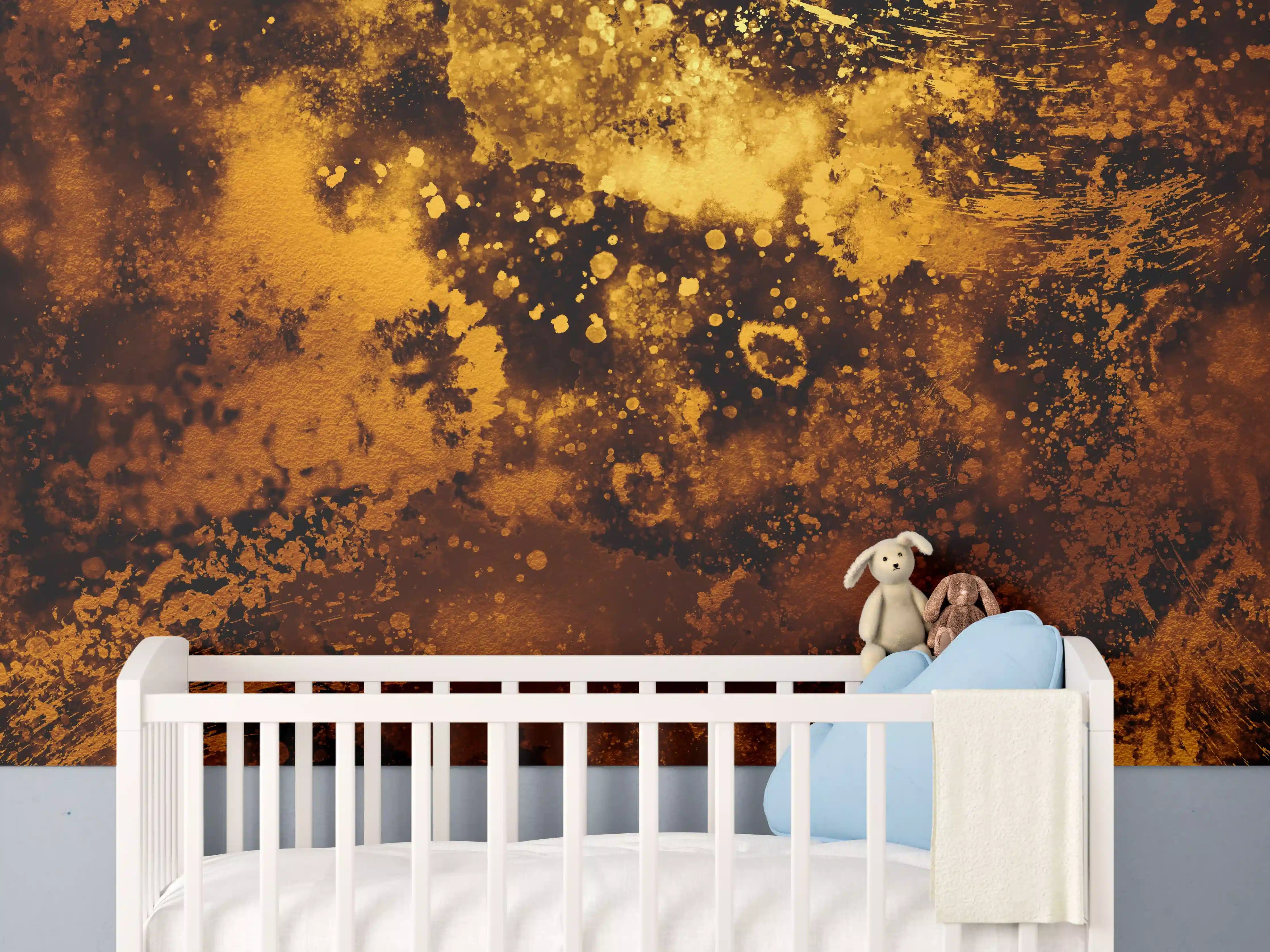 Babyzimmer Wandgestaltung - Japanisches Kunstwerk - Sengoku Gold