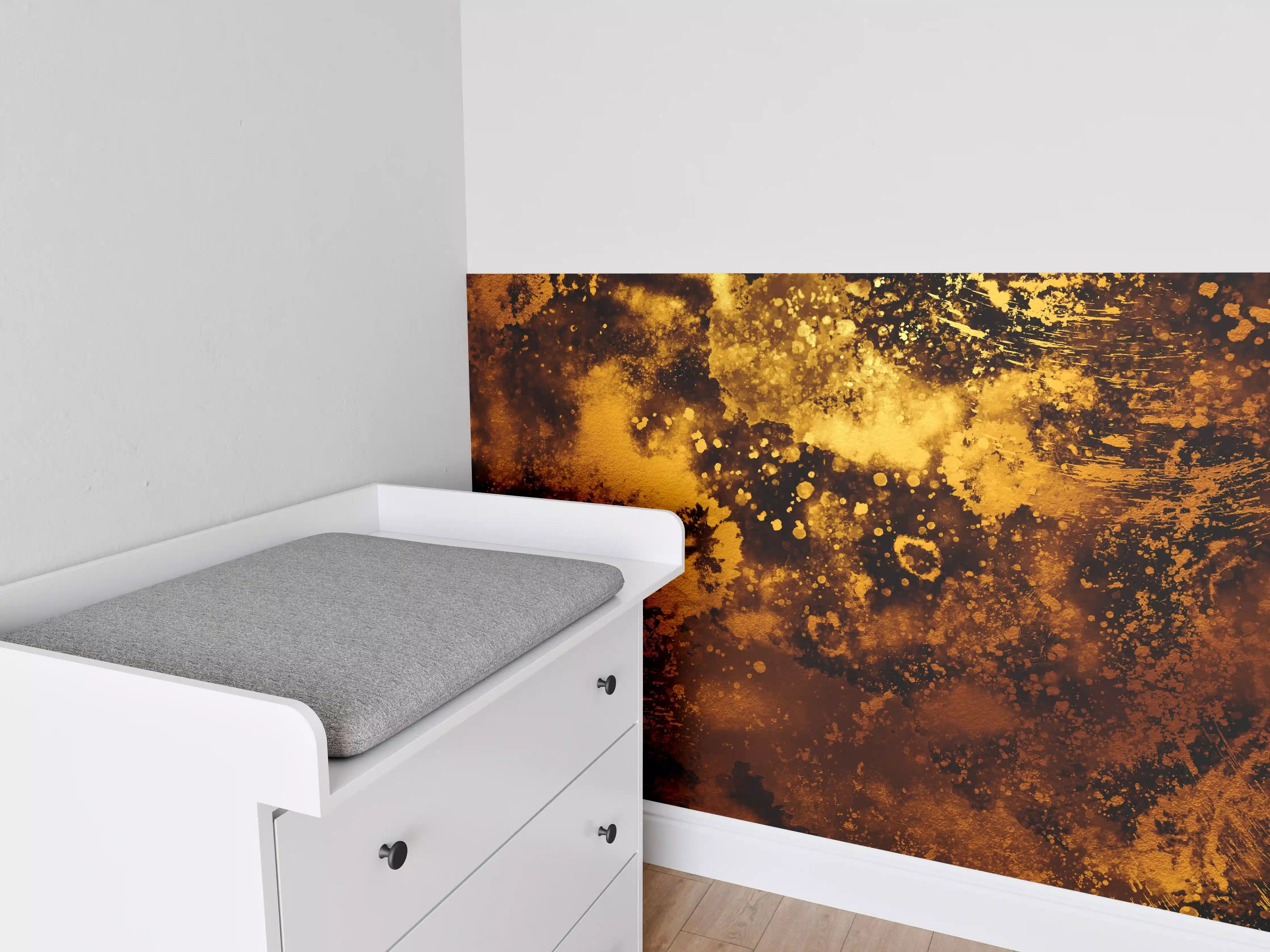 Babyzimmer Wandgestaltung - Japanisches Kunstwerk - Sengoku Gold
