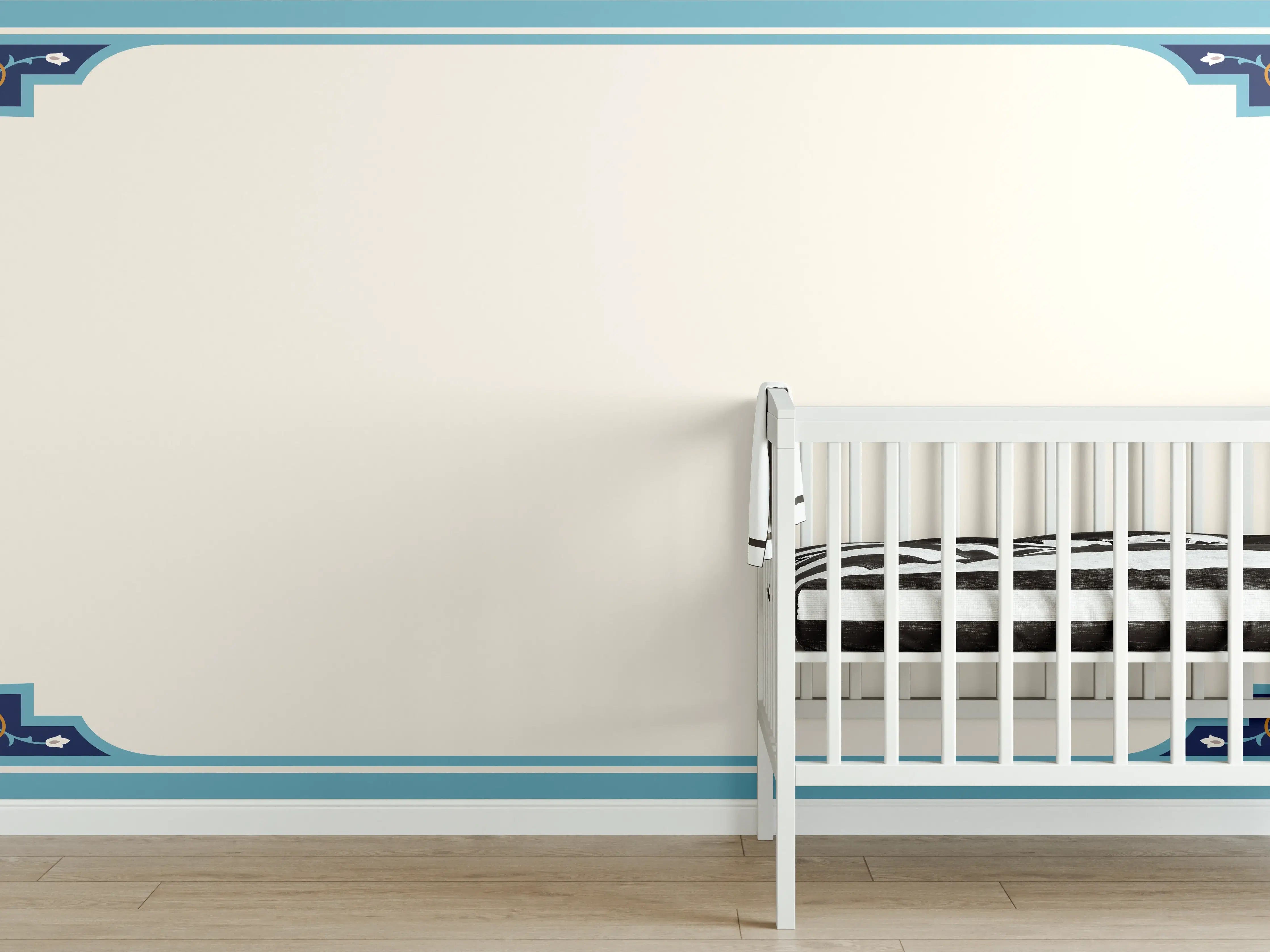 Babyzimmer Wandgestaltung - Kalligraphie Platzhalter