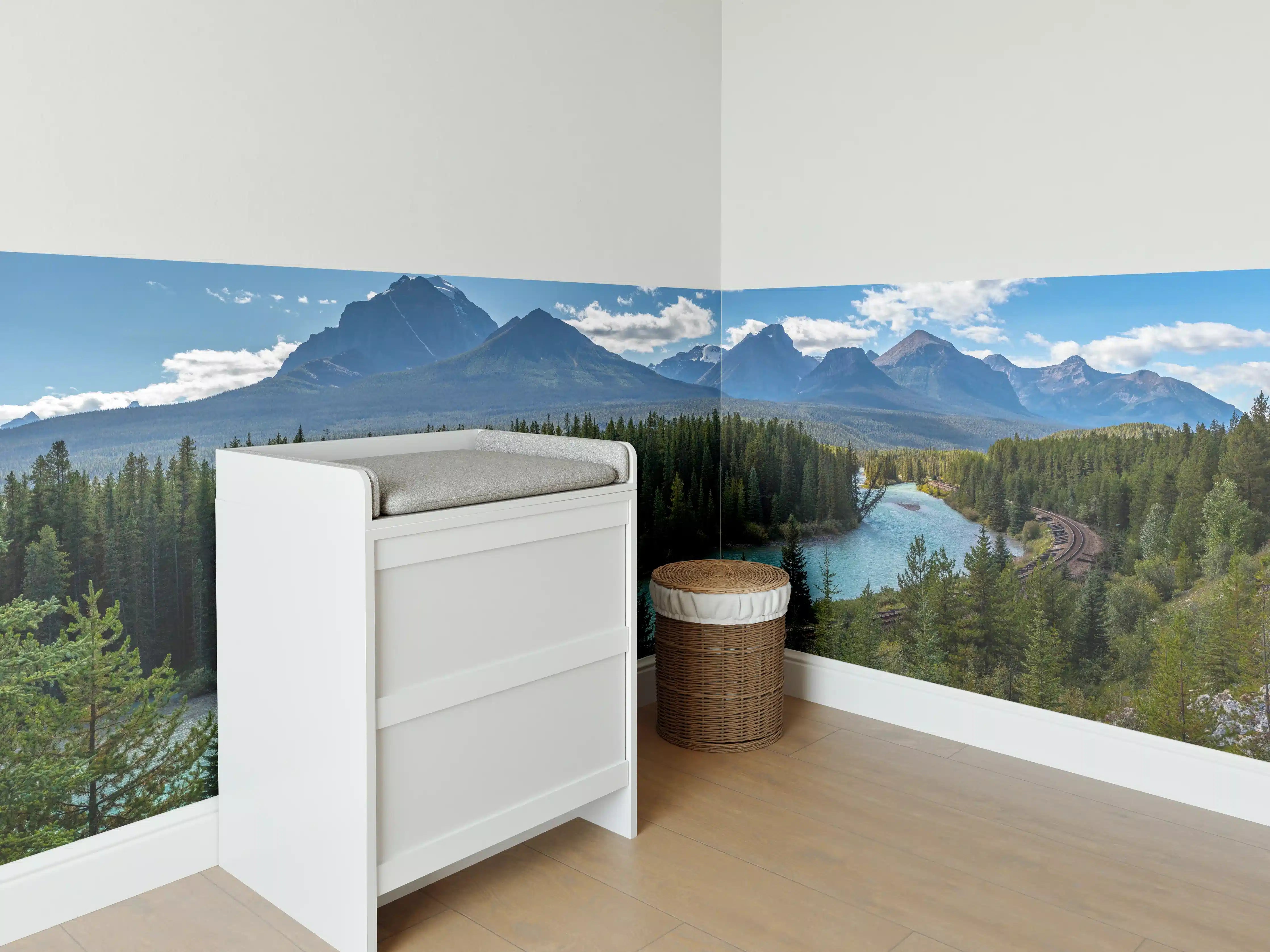 Babyzimmer Wandgestaltung - Kanada Nationalpark Natur Zug Gleisen