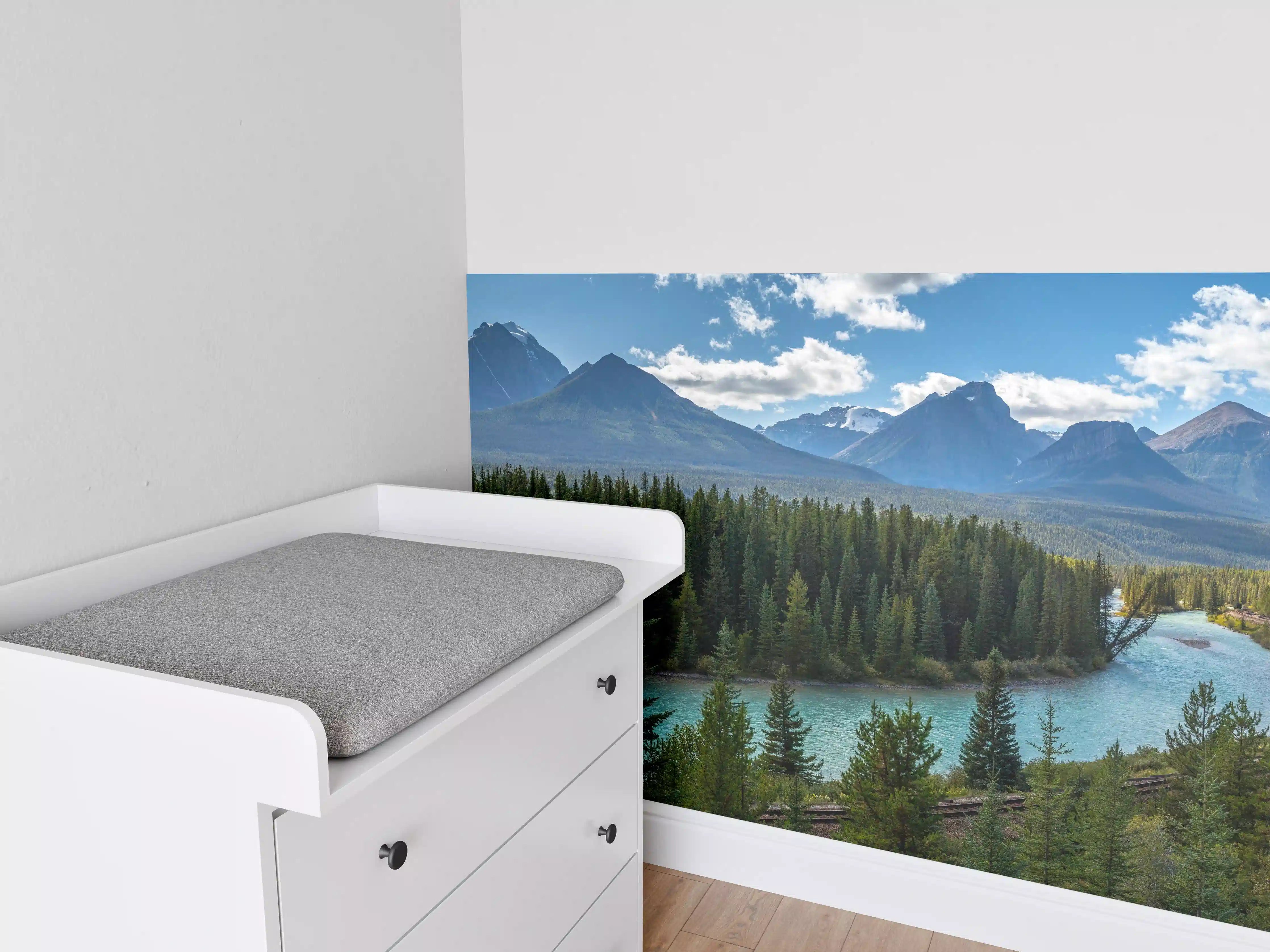 Babyzimmer Wandgestaltung - Kanada Nationalpark Natur Zug Gleisen