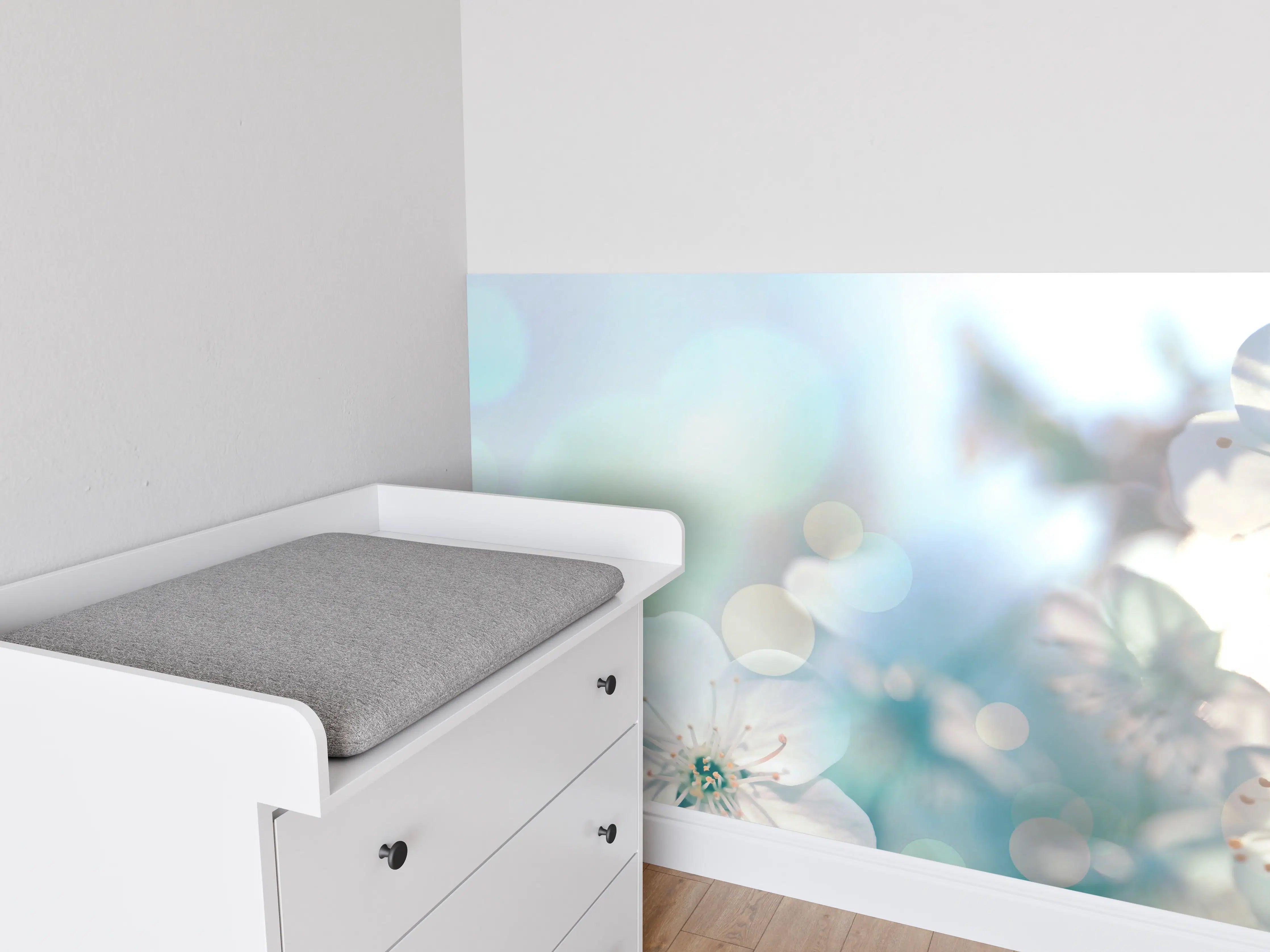 Babyzimmer Wandgestaltung - Kirchbaum Frühlings-Blüten