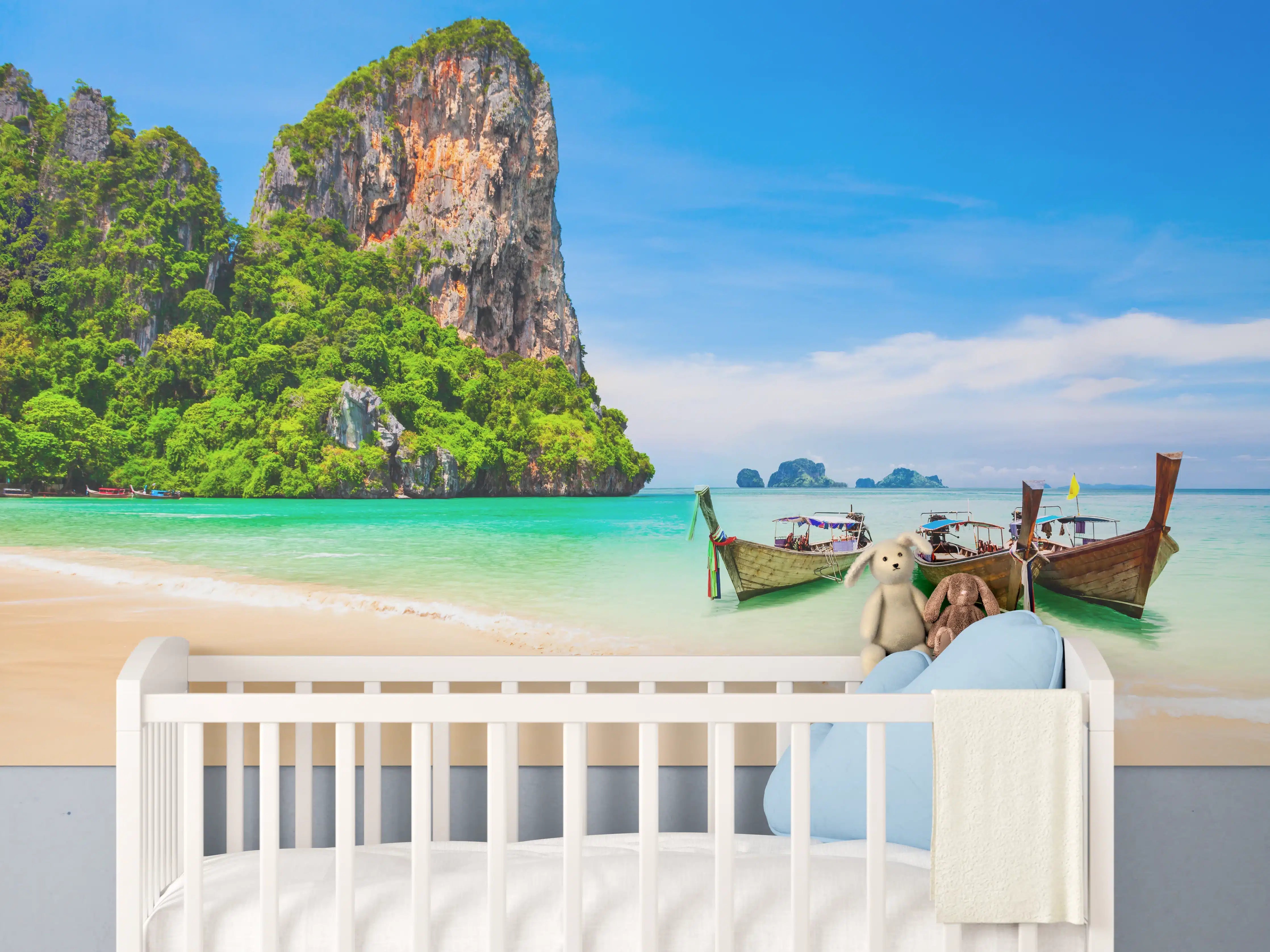 Babyzimmer Wandgestaltung - Klarwasserstrand in Thailand
