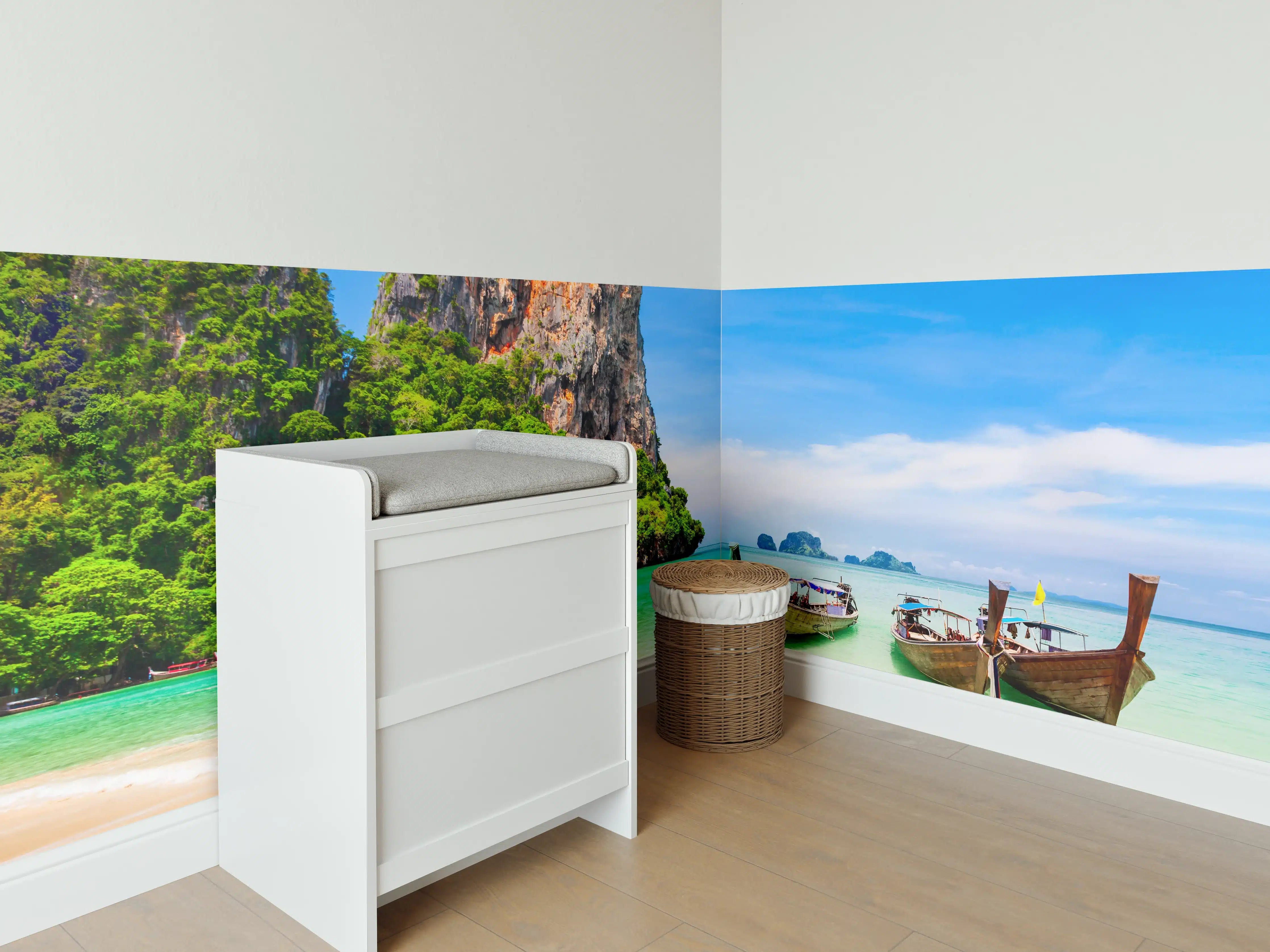 Babyzimmer Wandgestaltung - Klarwasserstrand in Thailand