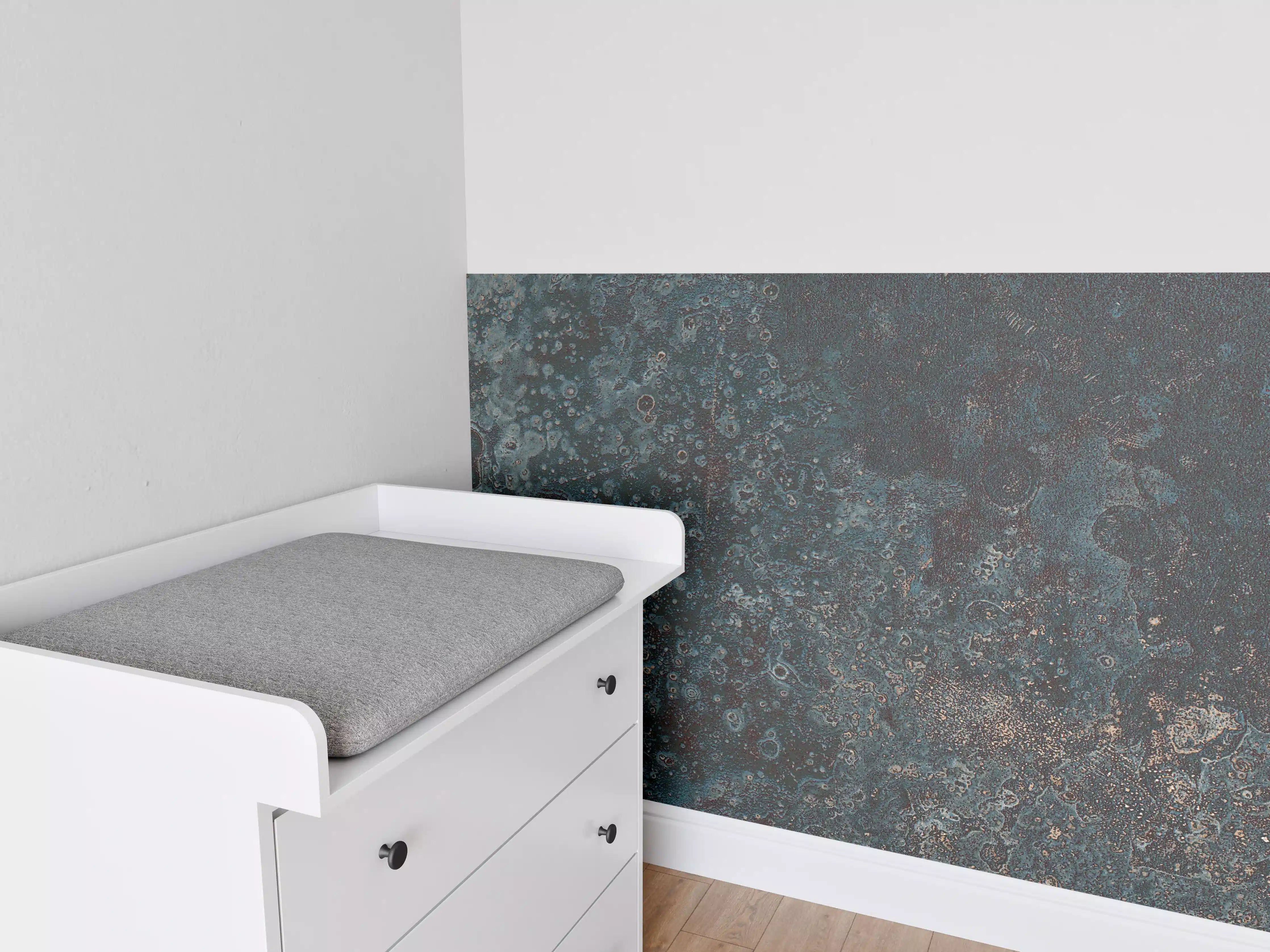 Babyzimmer Wandgestaltung - Korrodiertes Eisen Muster