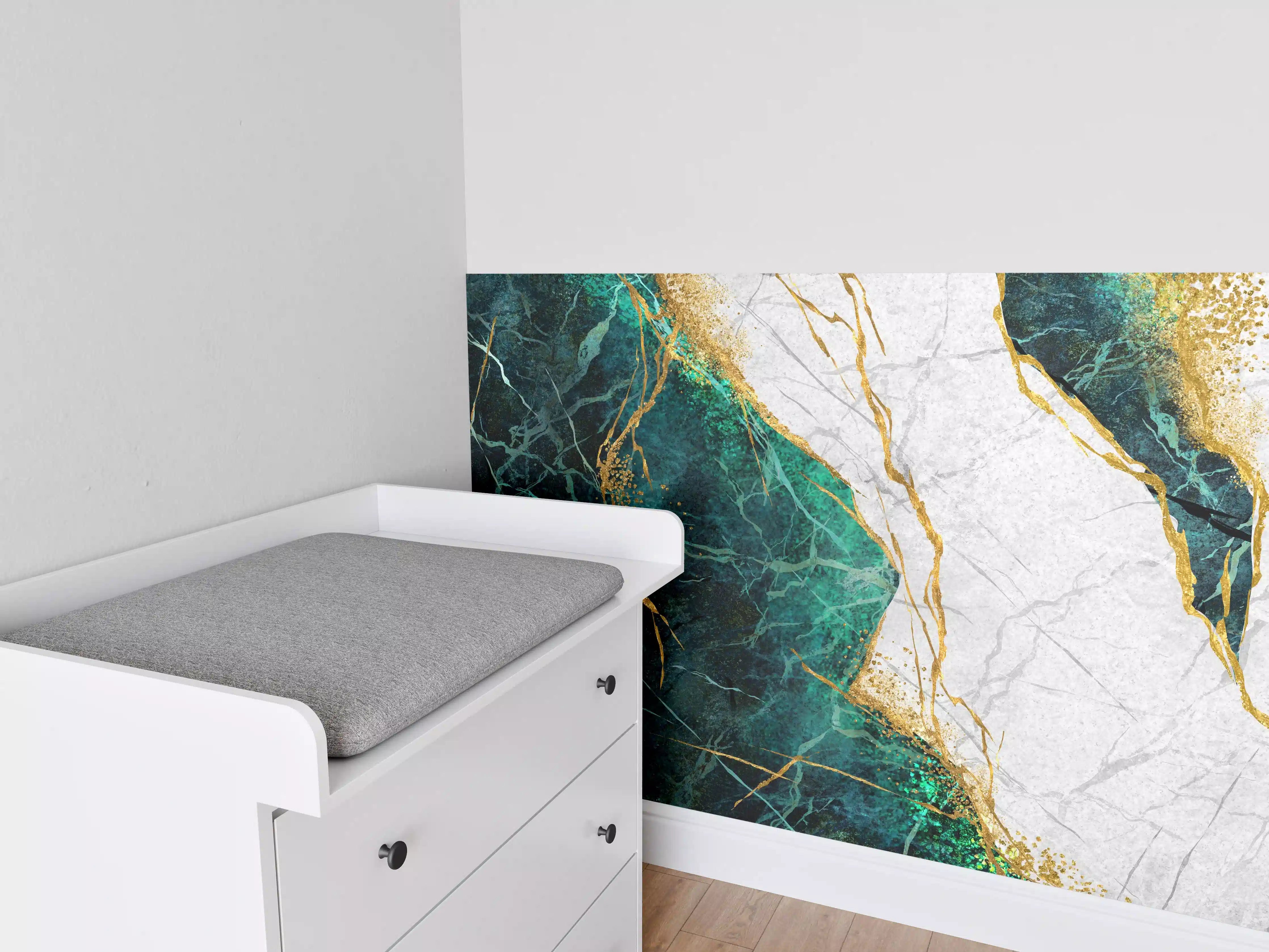 Babyzimmer Wandgestaltung - Kreative Marmor Textur - Luxus 