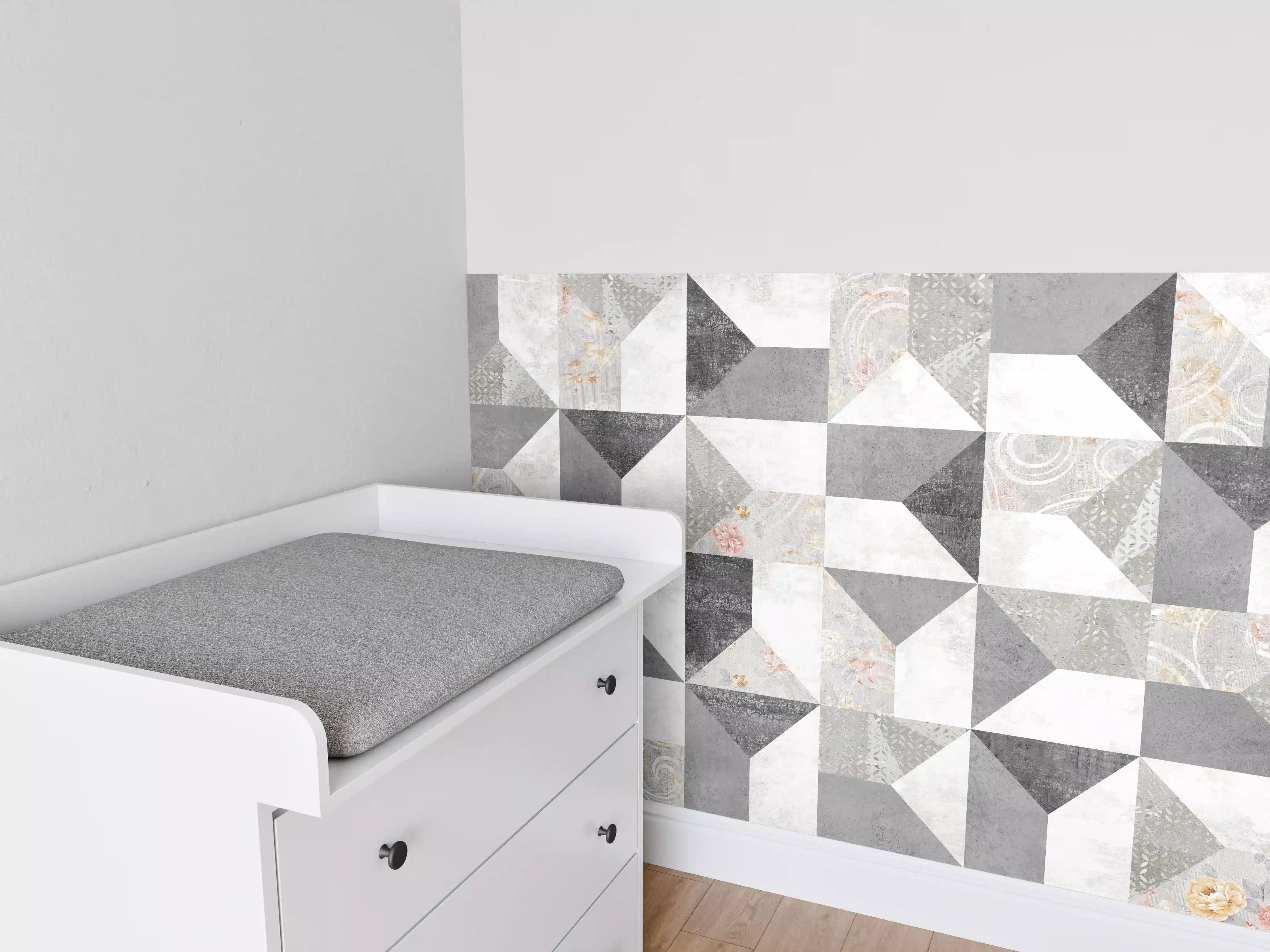 Babyzimmer Wandgestaltung - Kreatives Fliesenmuster