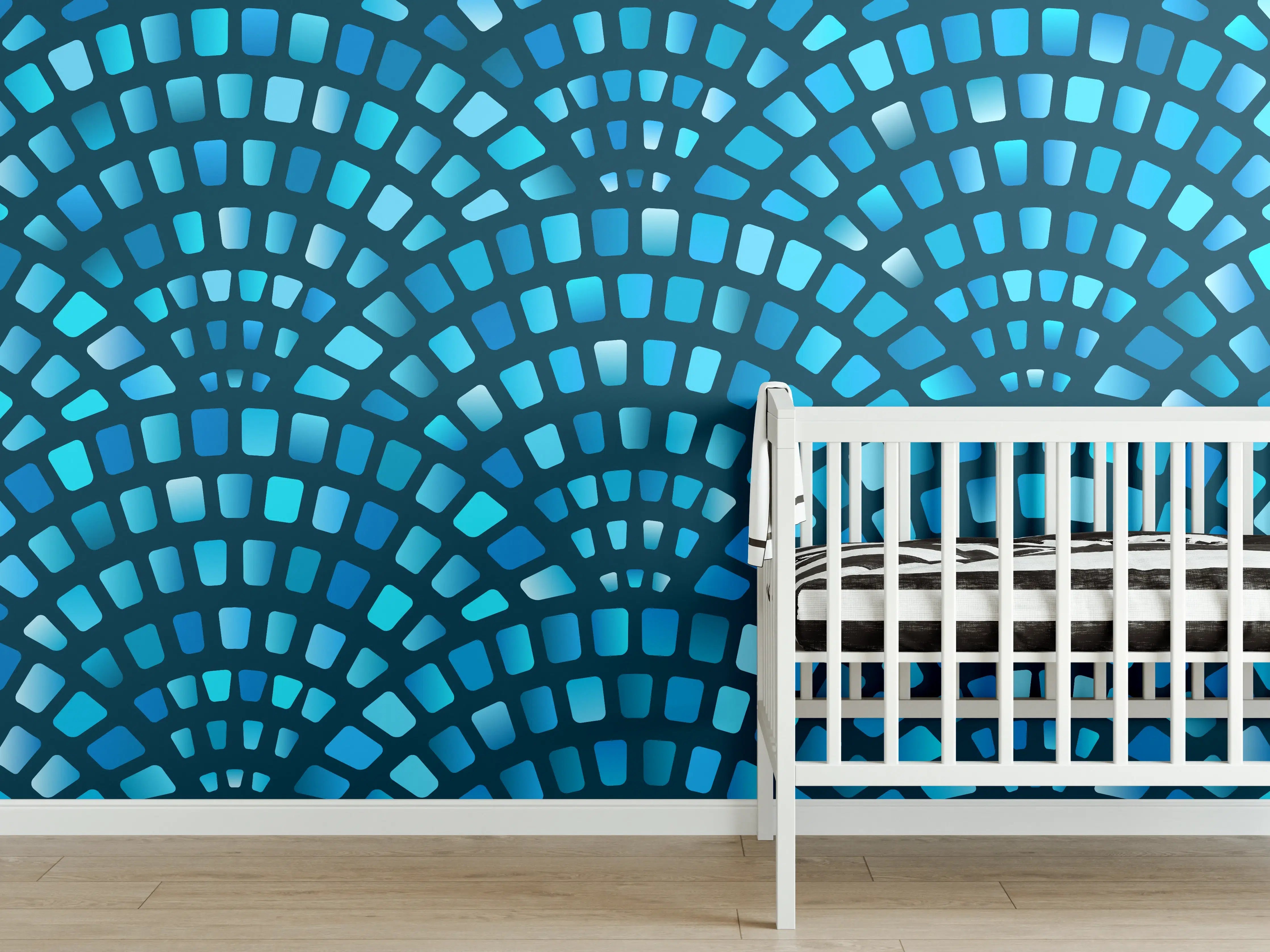 Babyzimmer Wandgestaltung - Künstliche Steinpflaster