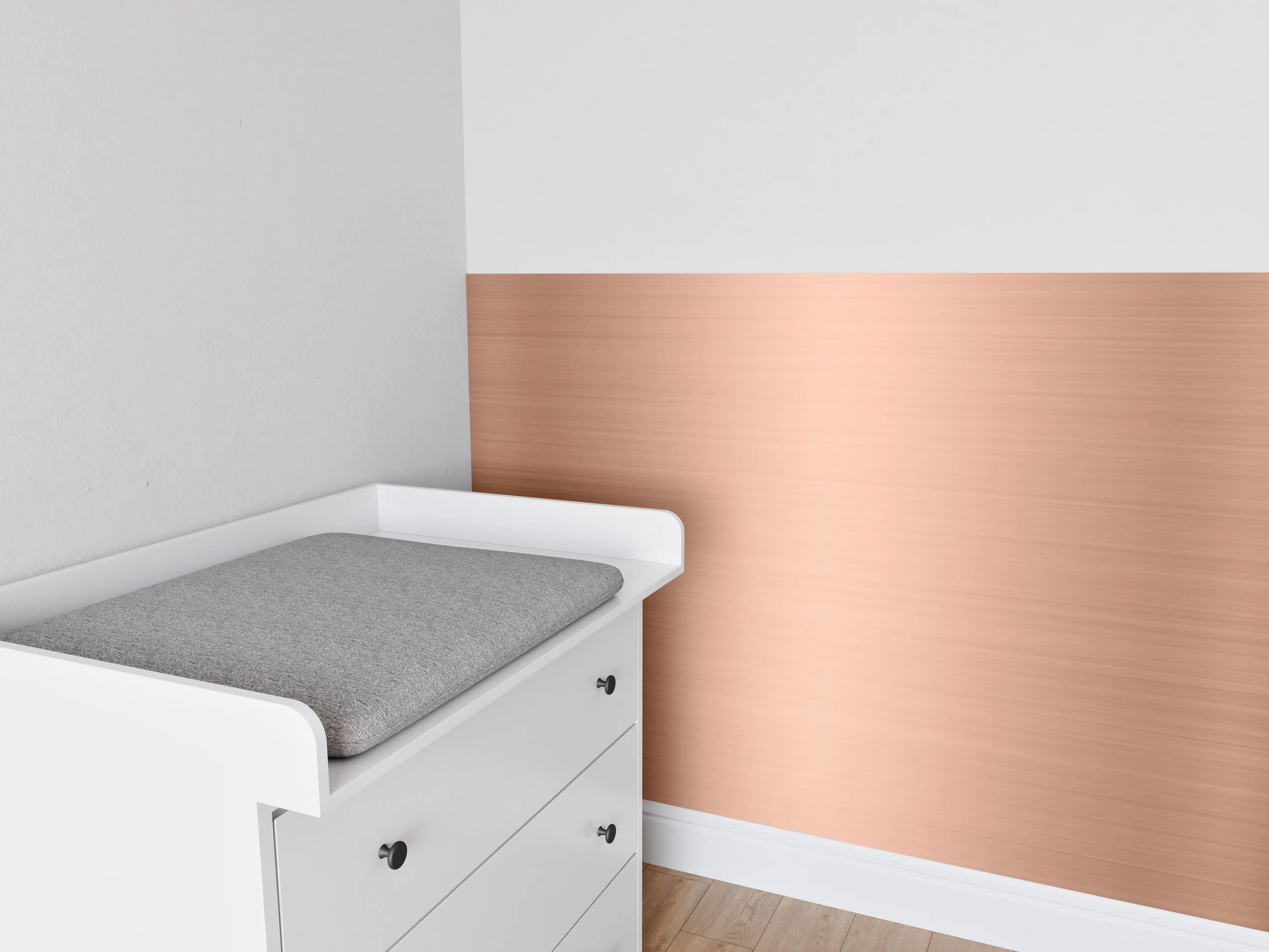 Babyzimmer Wandgestaltung - Kupfer belichtet