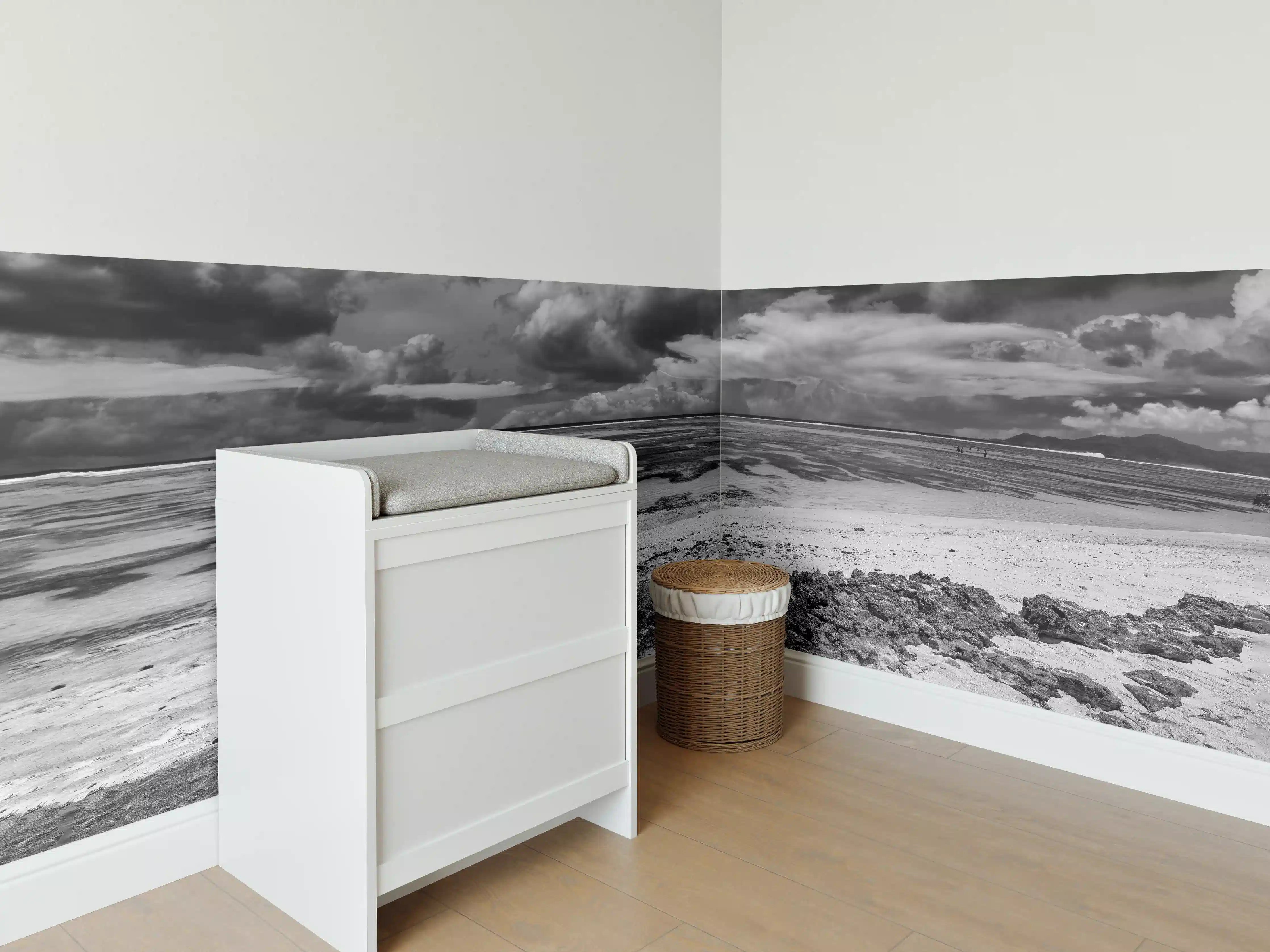 Babyzimmer Wandgestaltung - La Digue Meer und Felsen