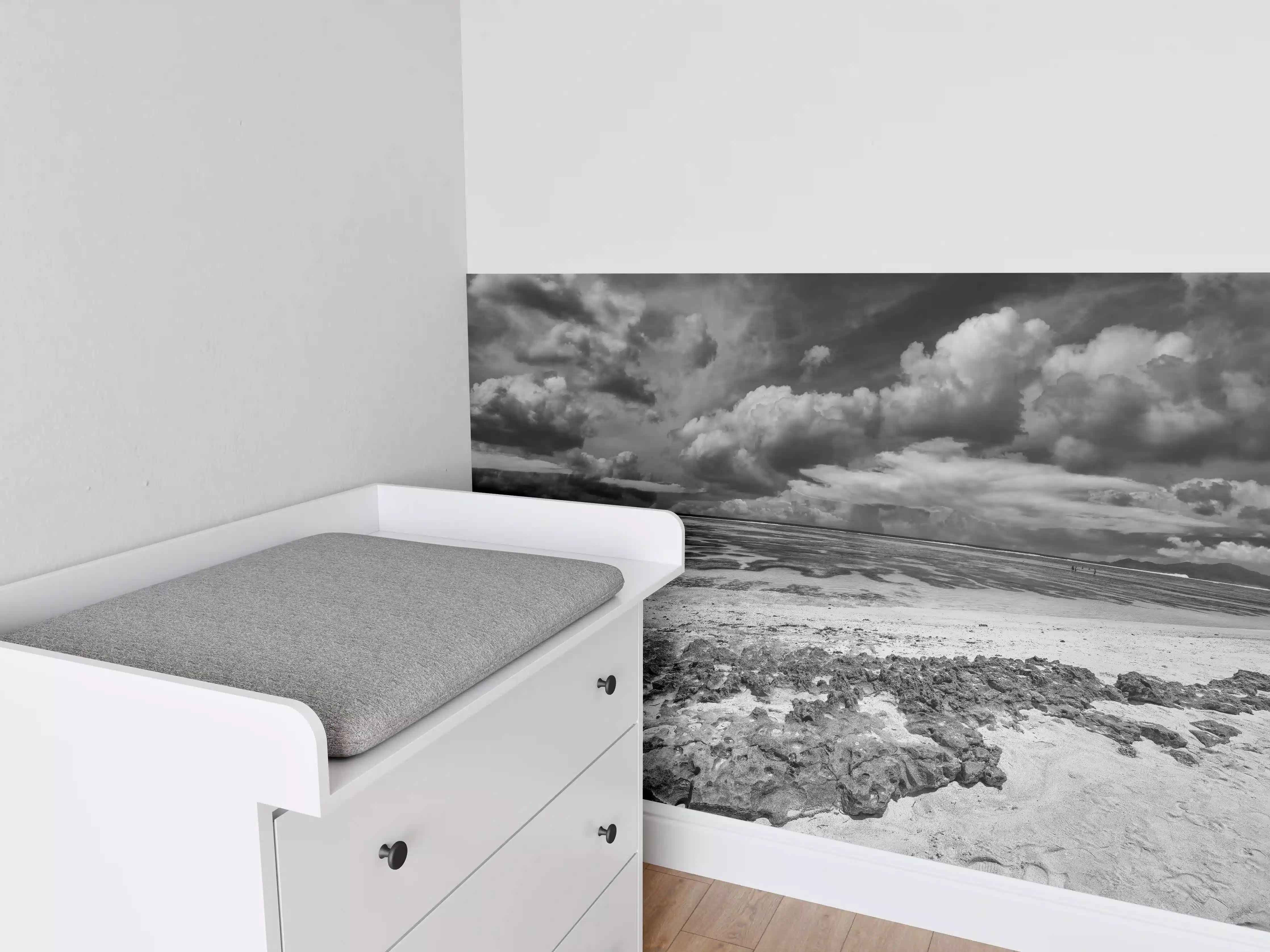 Babyzimmer Wandgestaltung - La Digue Meer und Felsen