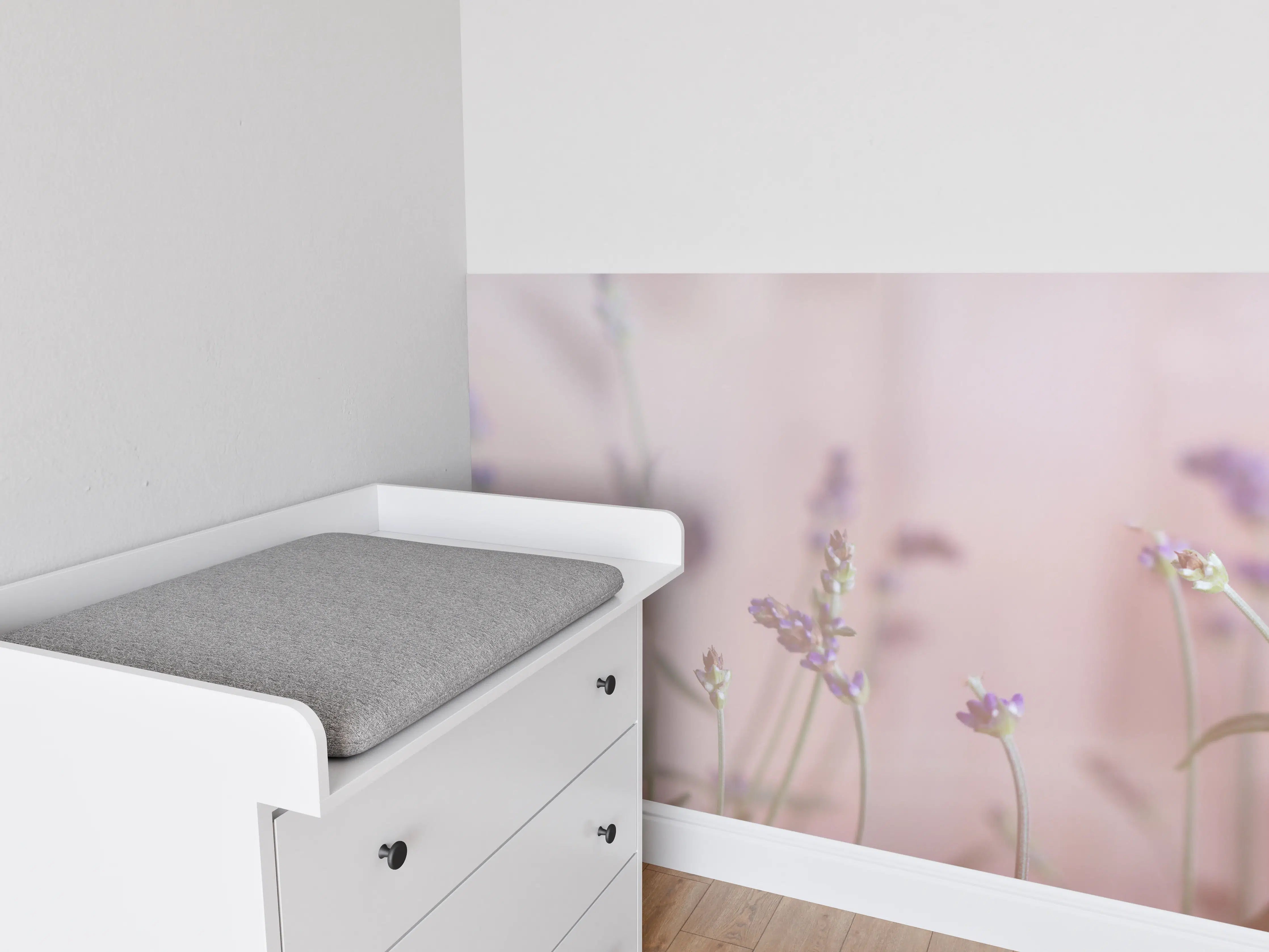 Babyzimmer Wandgestaltung - Lavendel
