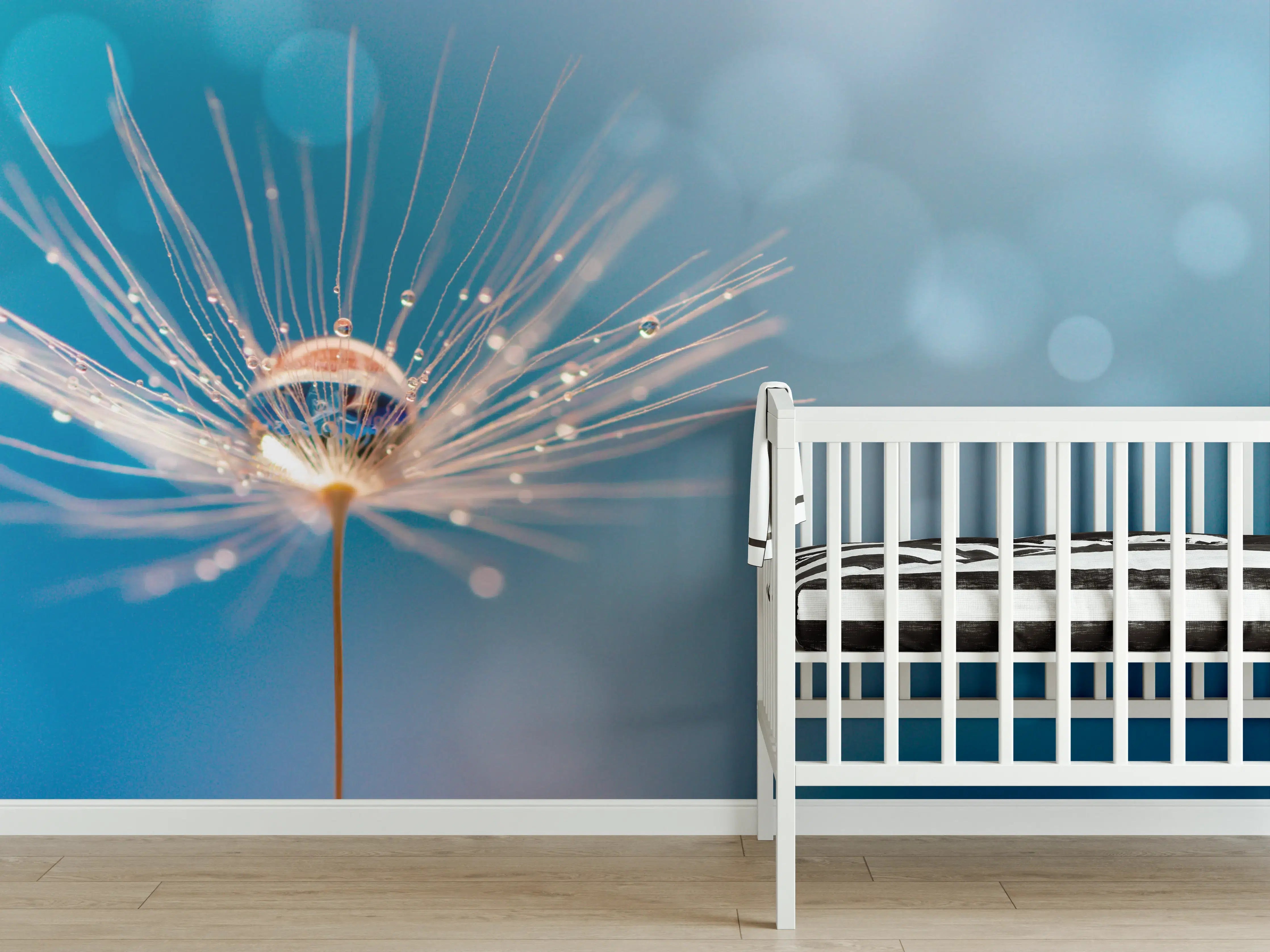 Babyzimmer Wandgestaltung - Leiser Pusteblumenmoment