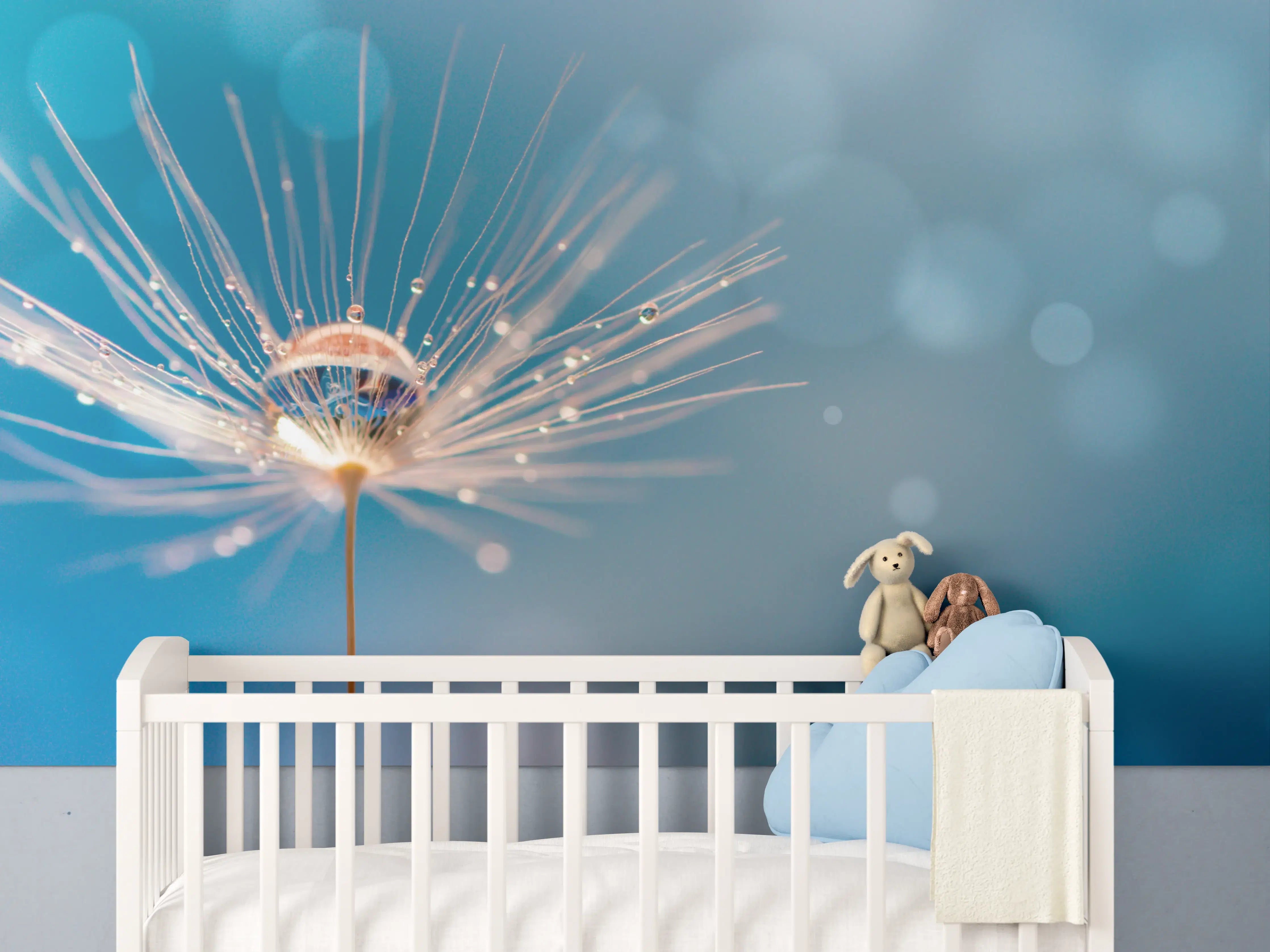 Babyzimmer Wandgestaltung - Leiser Pusteblumenmoment