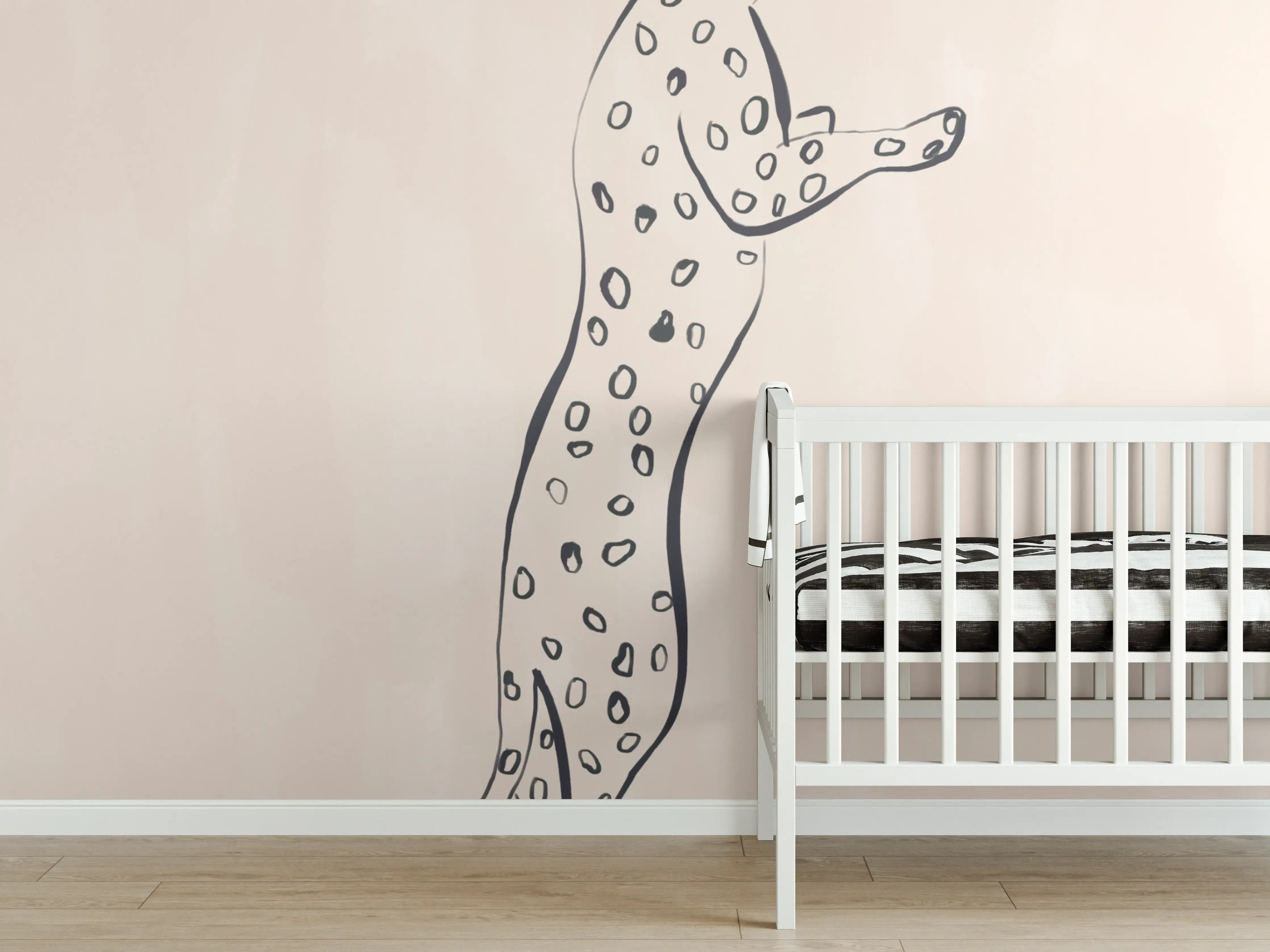 Babyzimmer Wandgestaltung - Leopard - Einfache Zeichnung