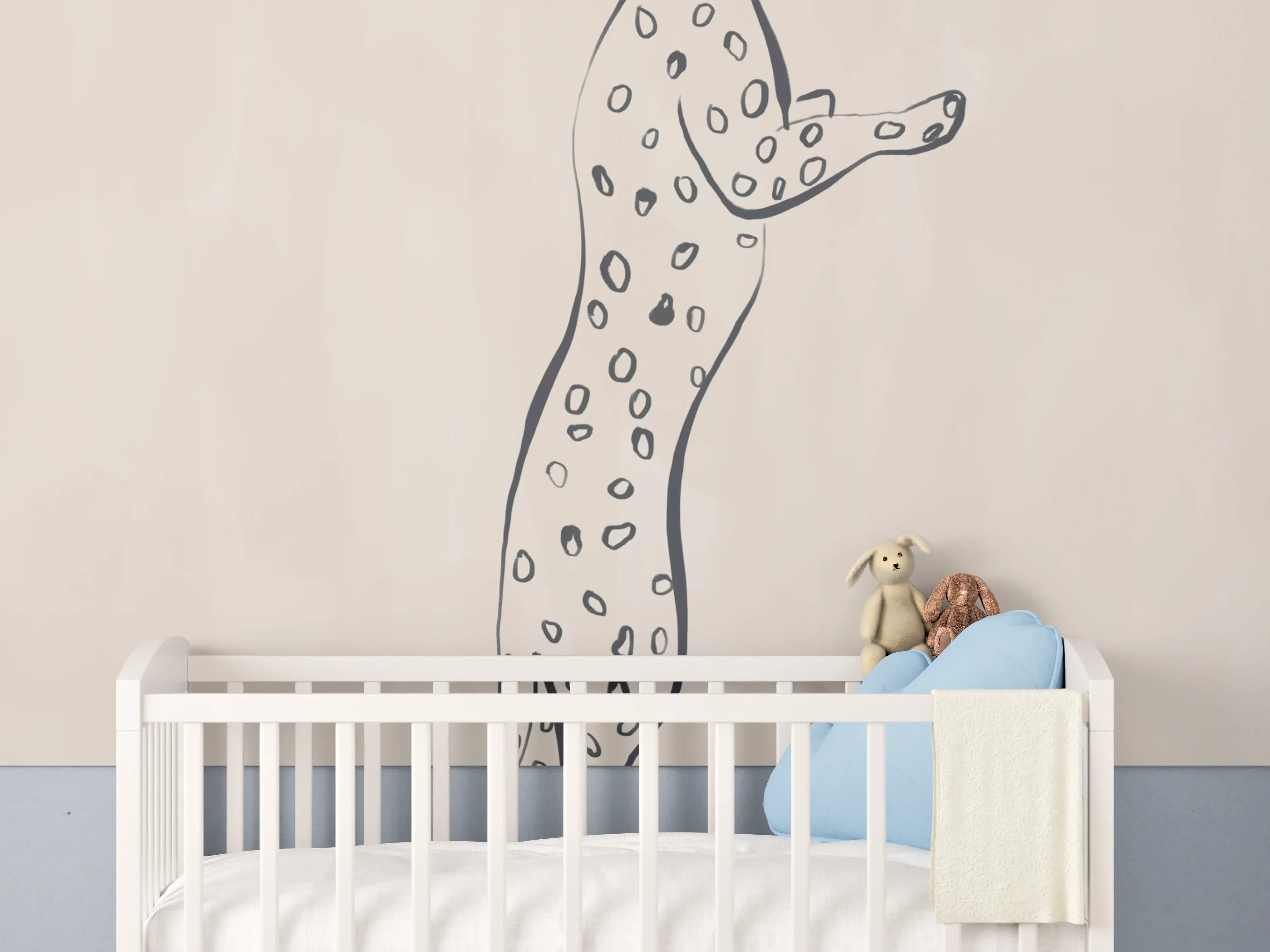 Babyzimmer Wandgestaltung - Leopard - Einfache Zeichnung