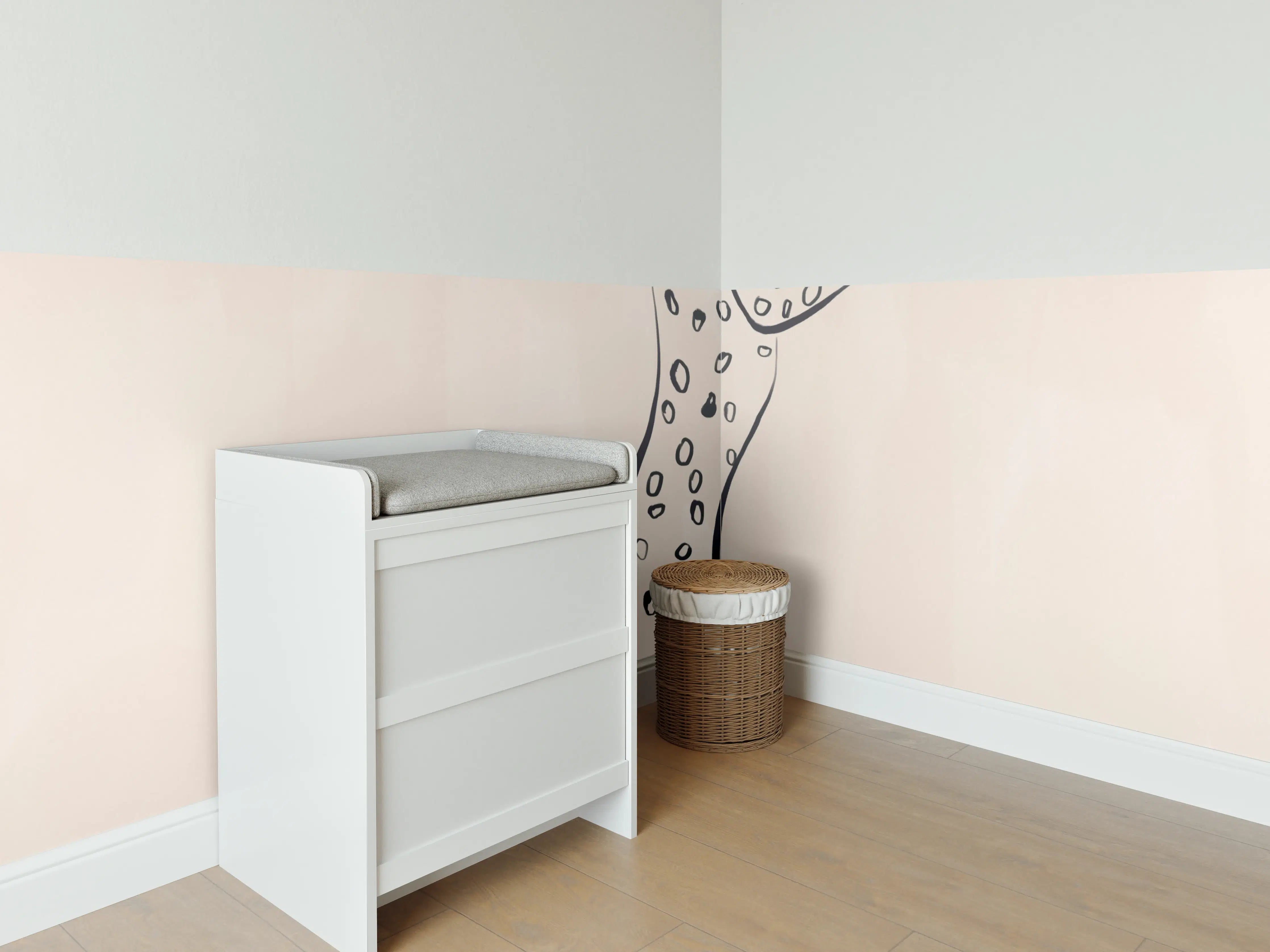 Babyzimmer Wandgestaltung - Leopard - Einfache Zeichnung
