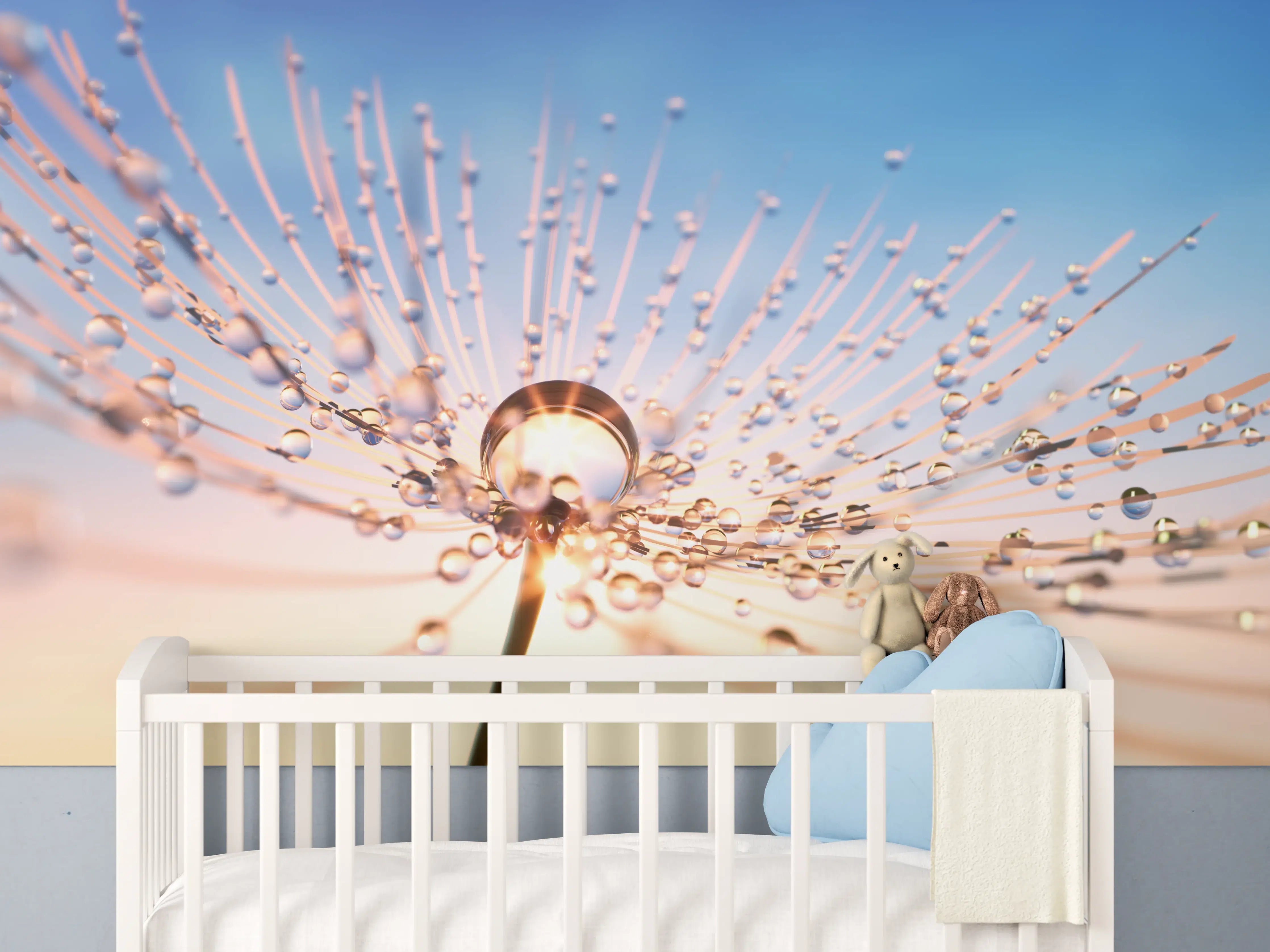 Babyzimmer Wandgestaltung - Leuchtkraft im Sonnenuntergang