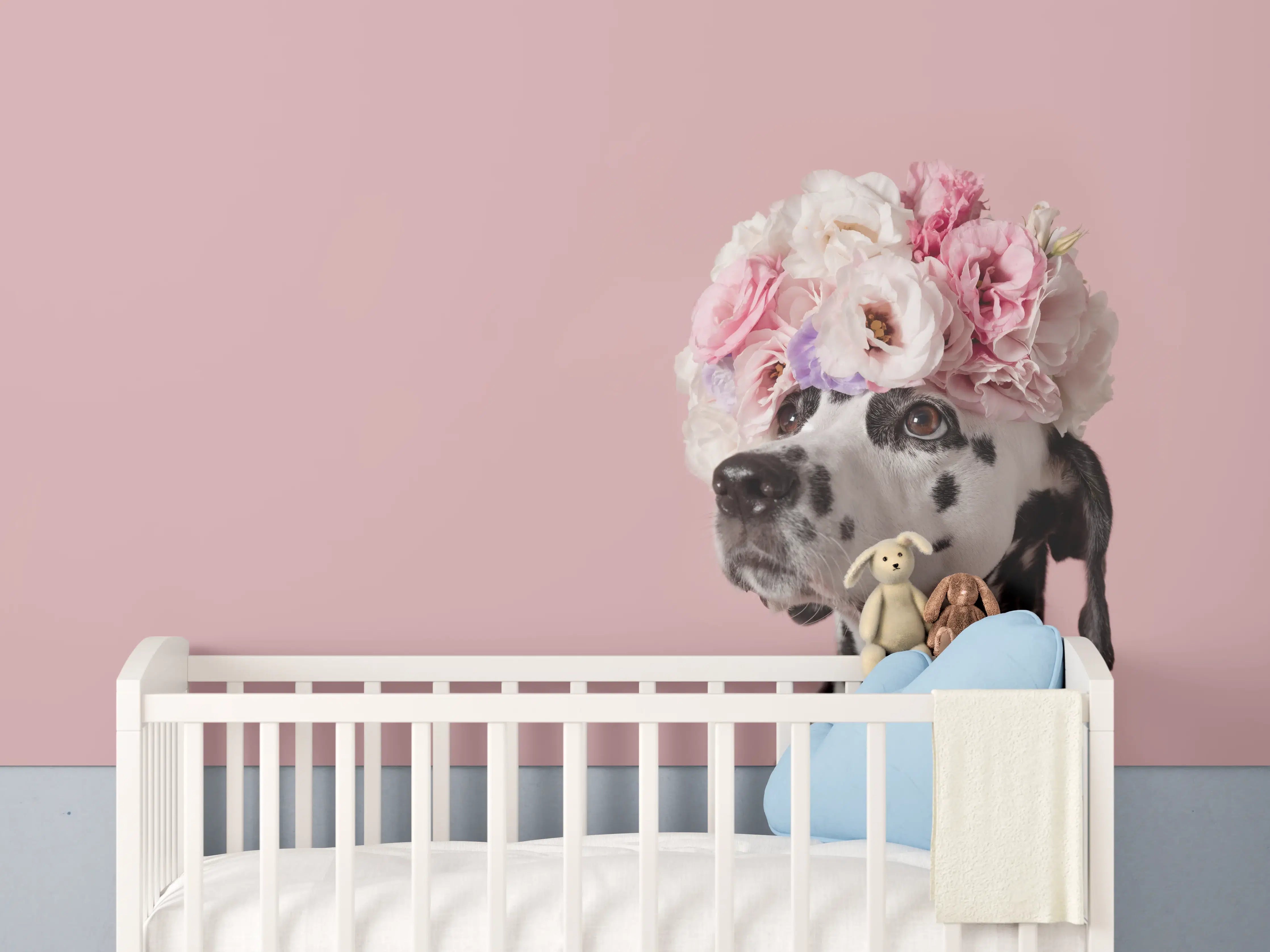 Babyzimmer Wandgestaltung - Liebenswerter Dalmatiner Hund