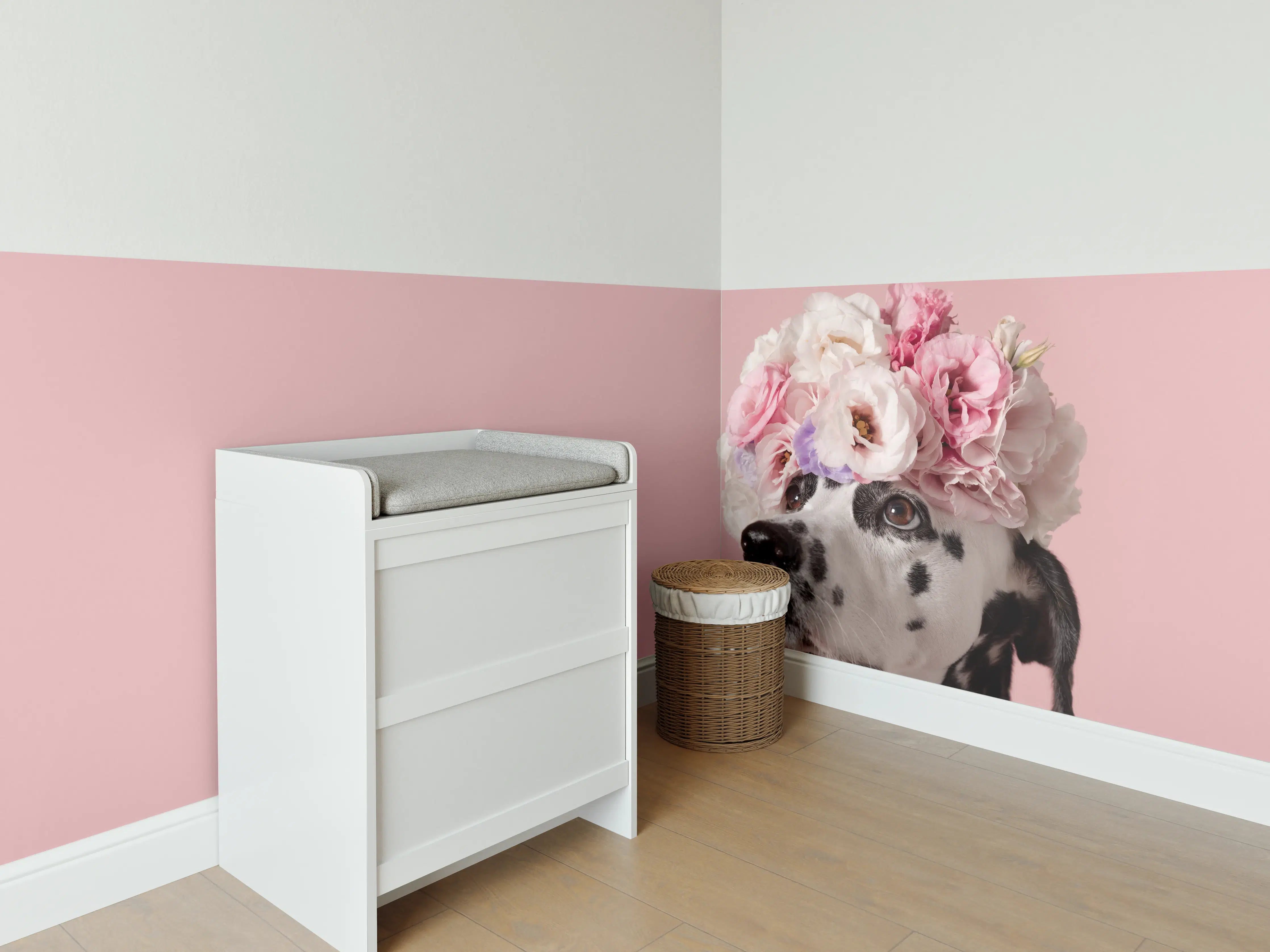 Babyzimmer Wandgestaltung - Liebenswerter Dalmatiner Hund