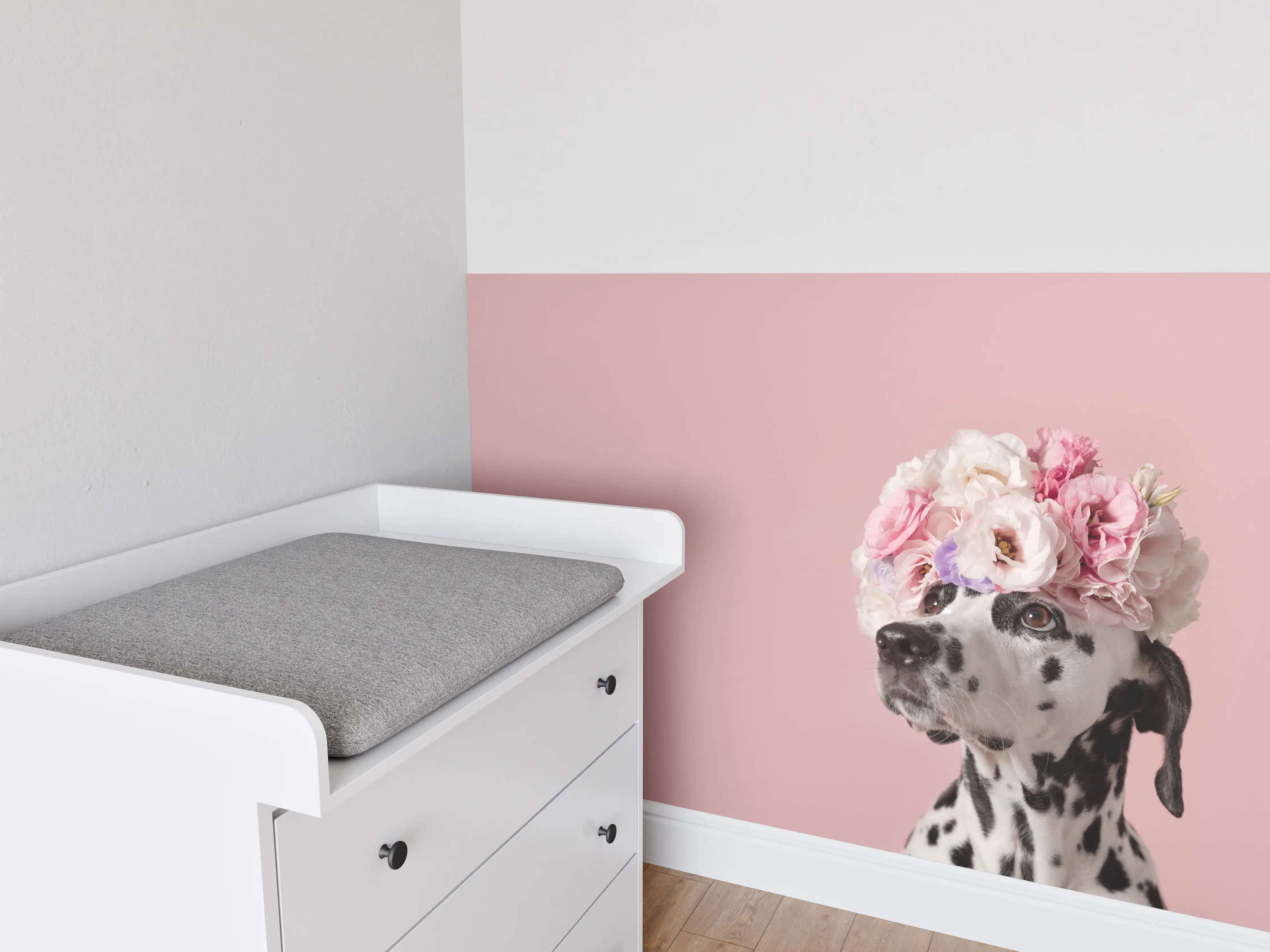 Babyzimmer Wandgestaltung - Liebenswerter Dalmatiner Hund