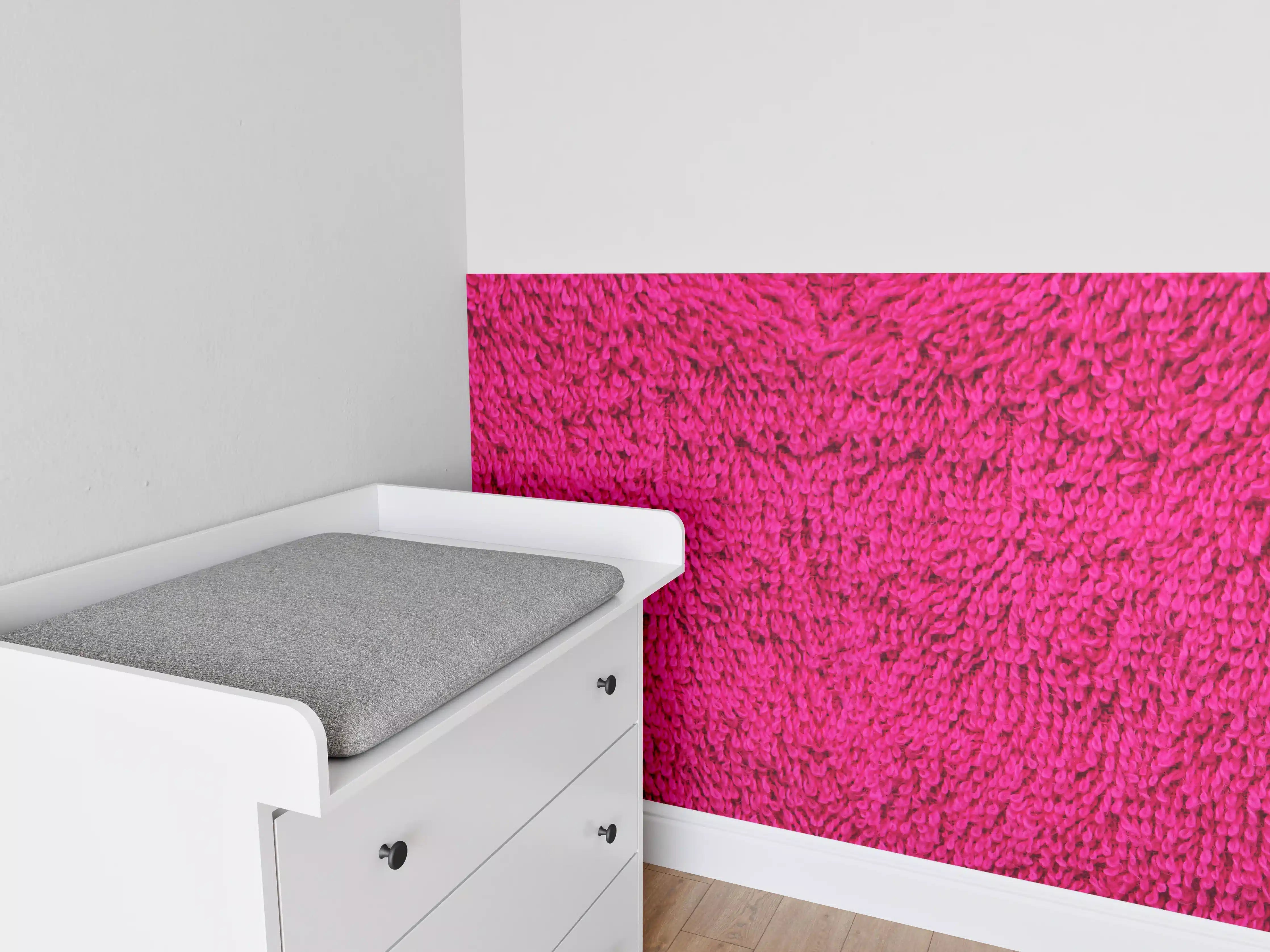 Babyzimmer Wandgestaltung - Lila Frottee Handtuch Textur
