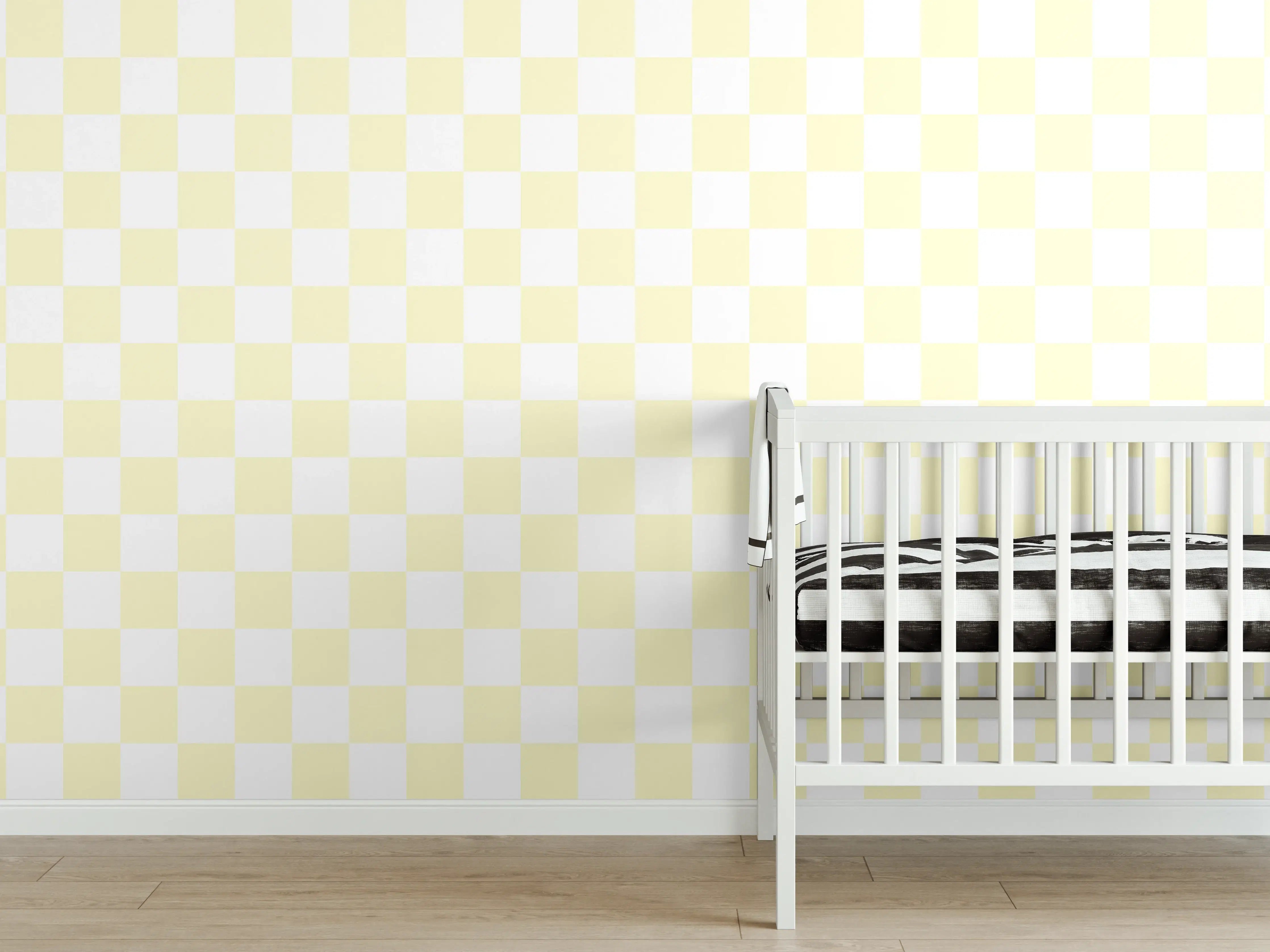 Babyzimmer Wandgestaltung - Limone Crema - Retro Fliesen