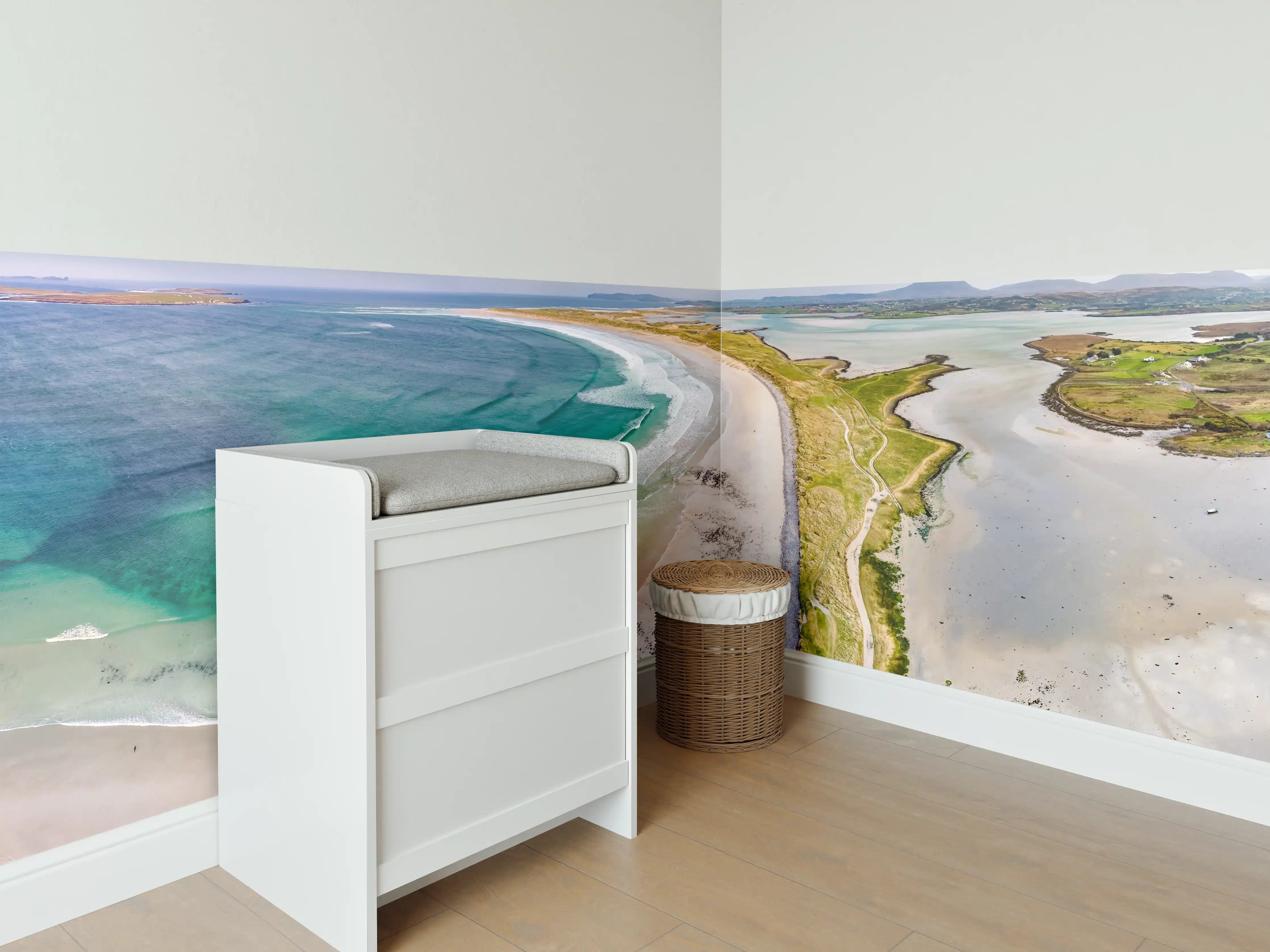 Babyzimmer Wandgestaltung - Luftaufnahme der Küste von Magheraroarty-Irland