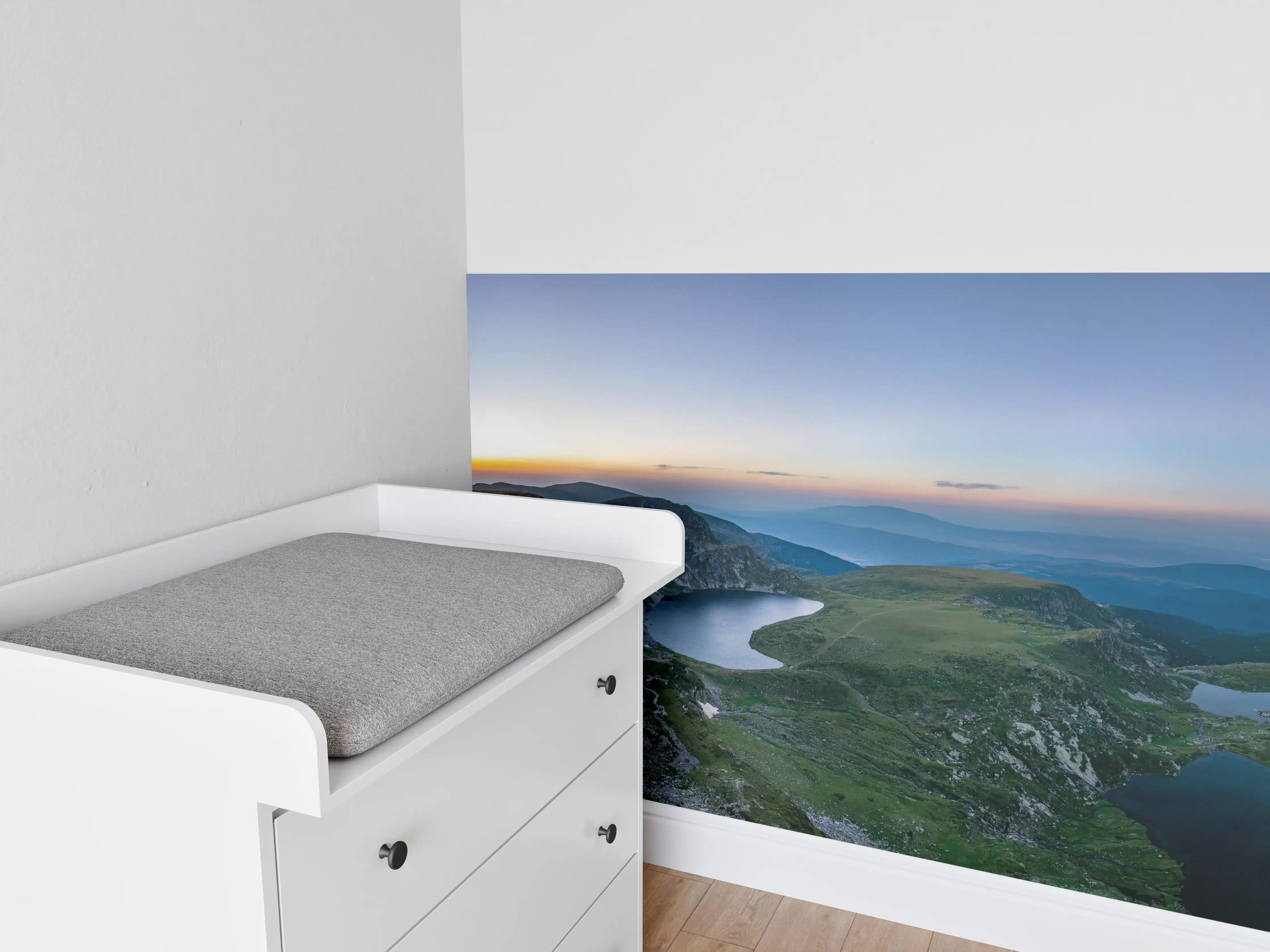 Babyzimmer Wandgestaltung - Luftaufnahme der sieben Rila-Seen - Bulgarien