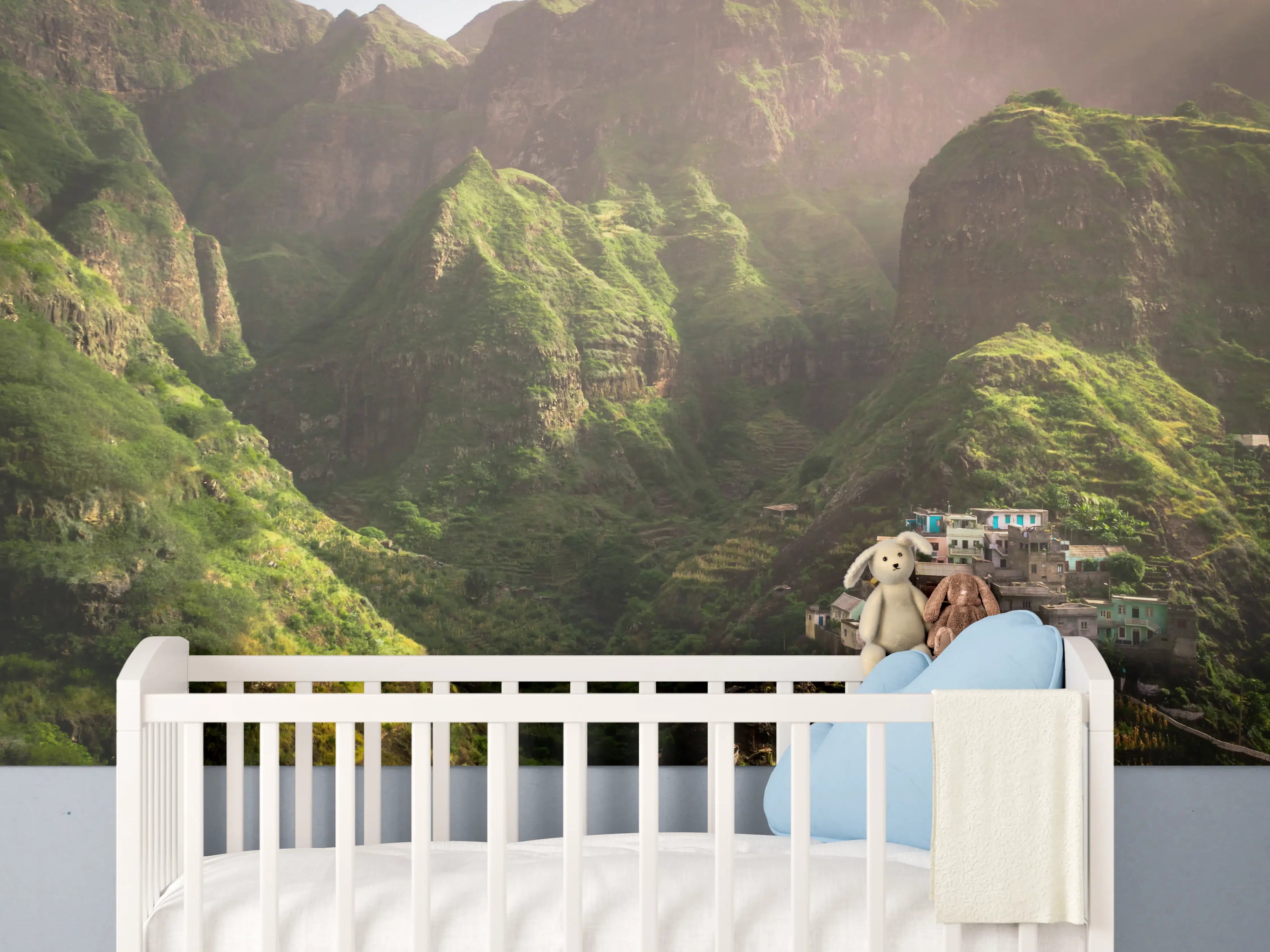 Babyzimmer Wandgestaltung - Luftaufnahme von Fontainhas - Kabo Verde