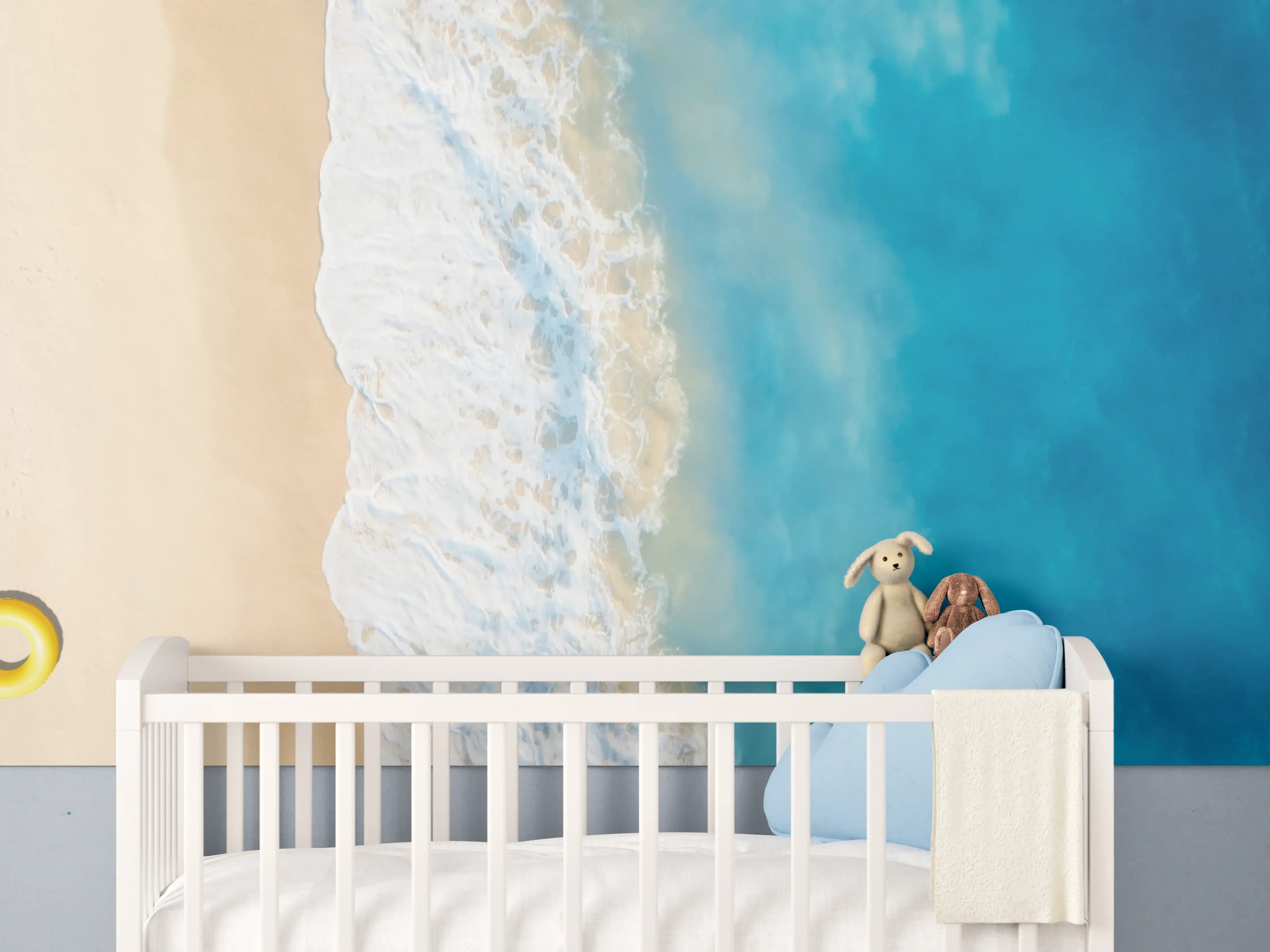 Babyzimmer Wandgestaltung - Luftaufnahme von Regenschirm