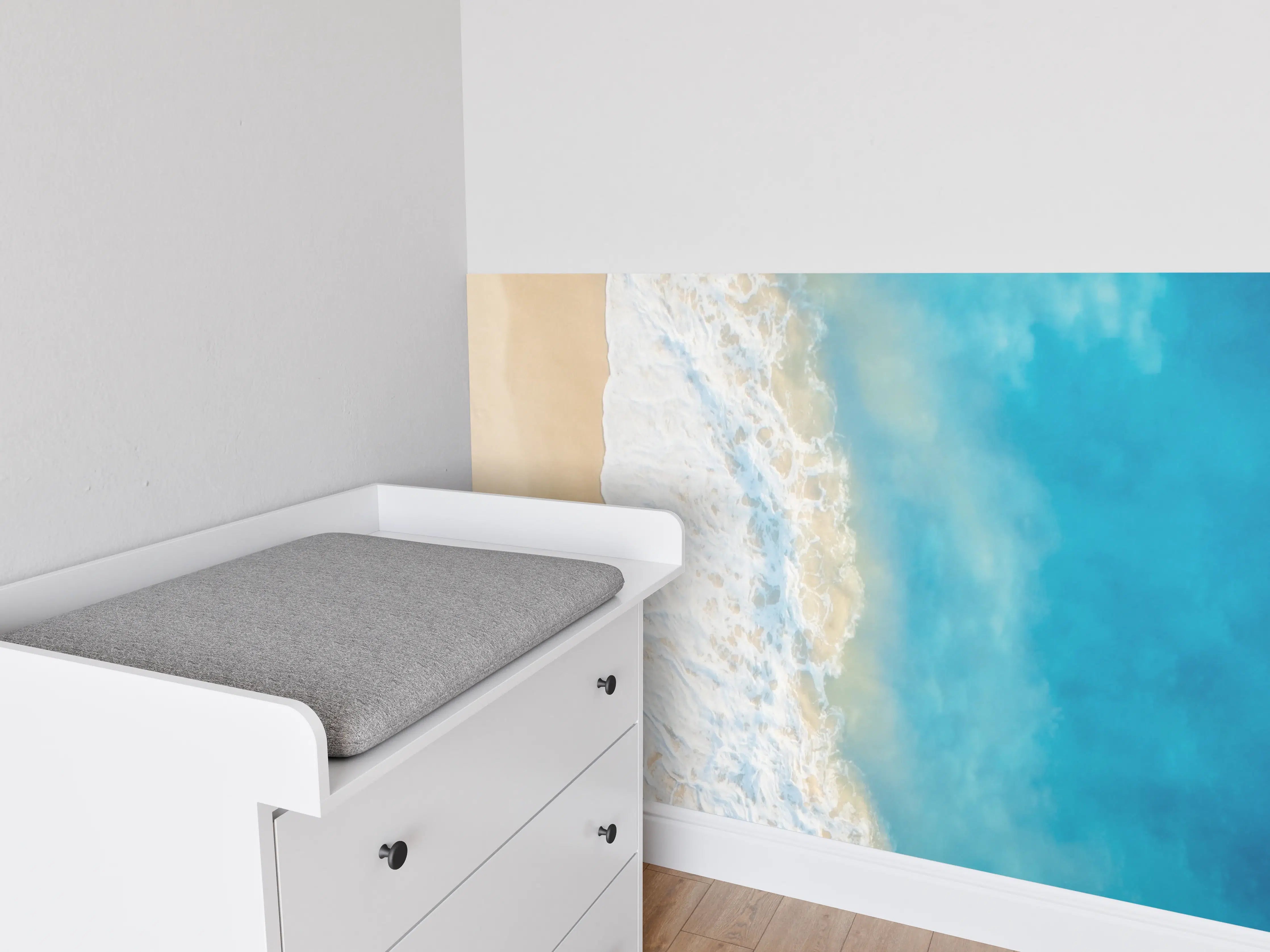 Babyzimmer Wandgestaltung - Luftaufnahme von Regenschirm