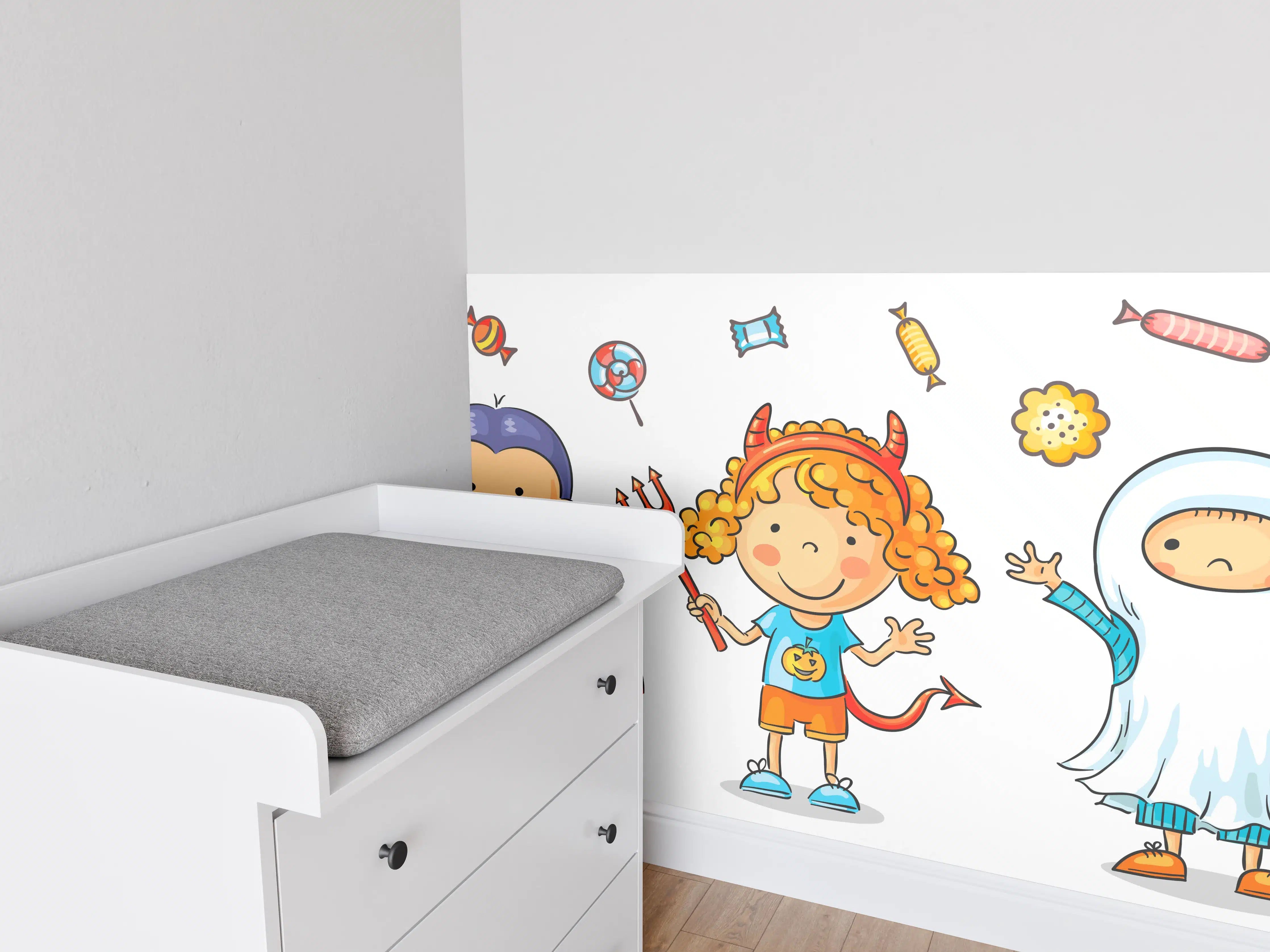 Babyzimmer Wandgestaltung - Lustige Halloween-Kinder Kostüme