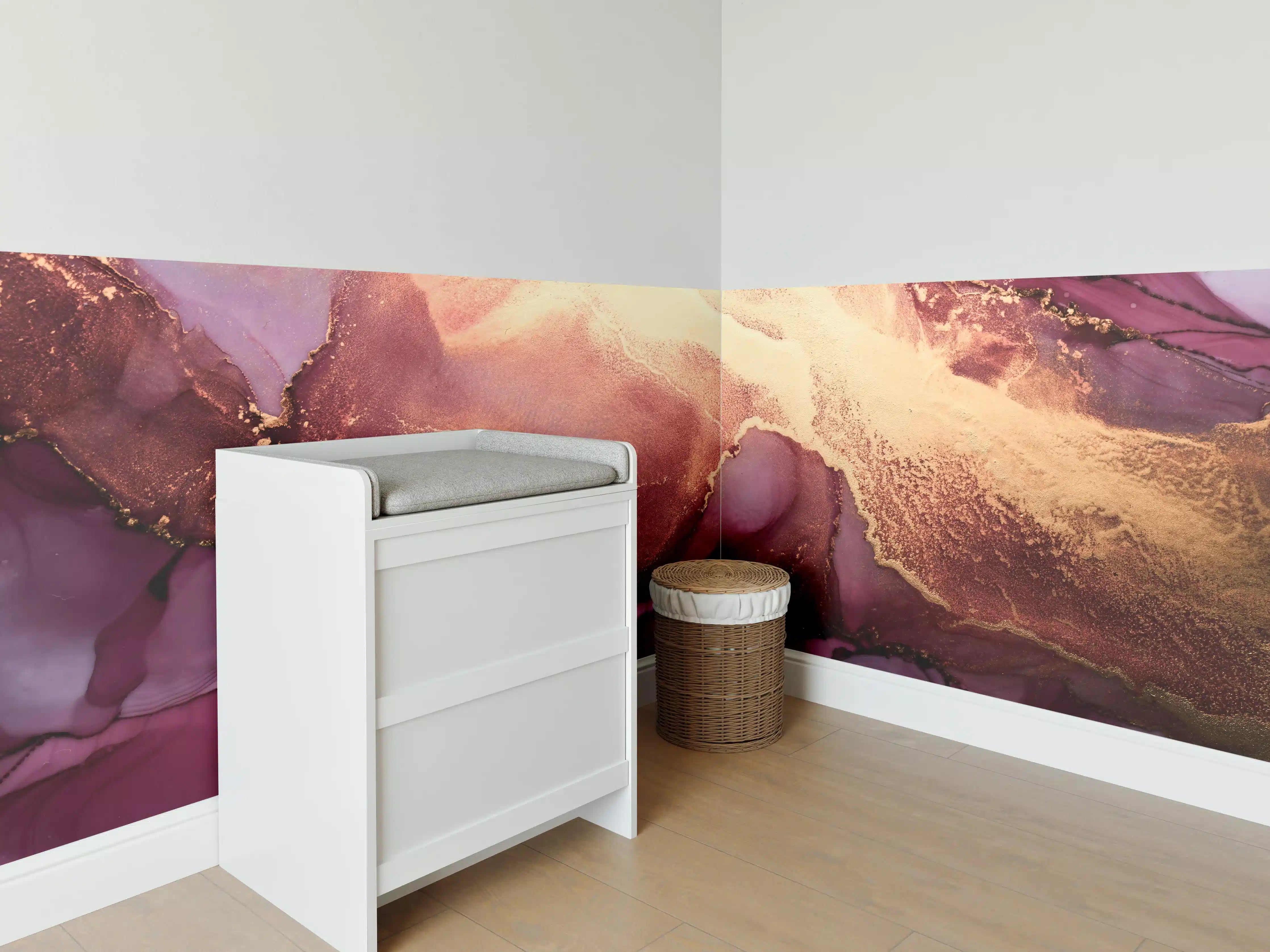 Babyzimmer Wandgestaltung - Luxuriöser Hintergrund - Alkoholtinten-Technik