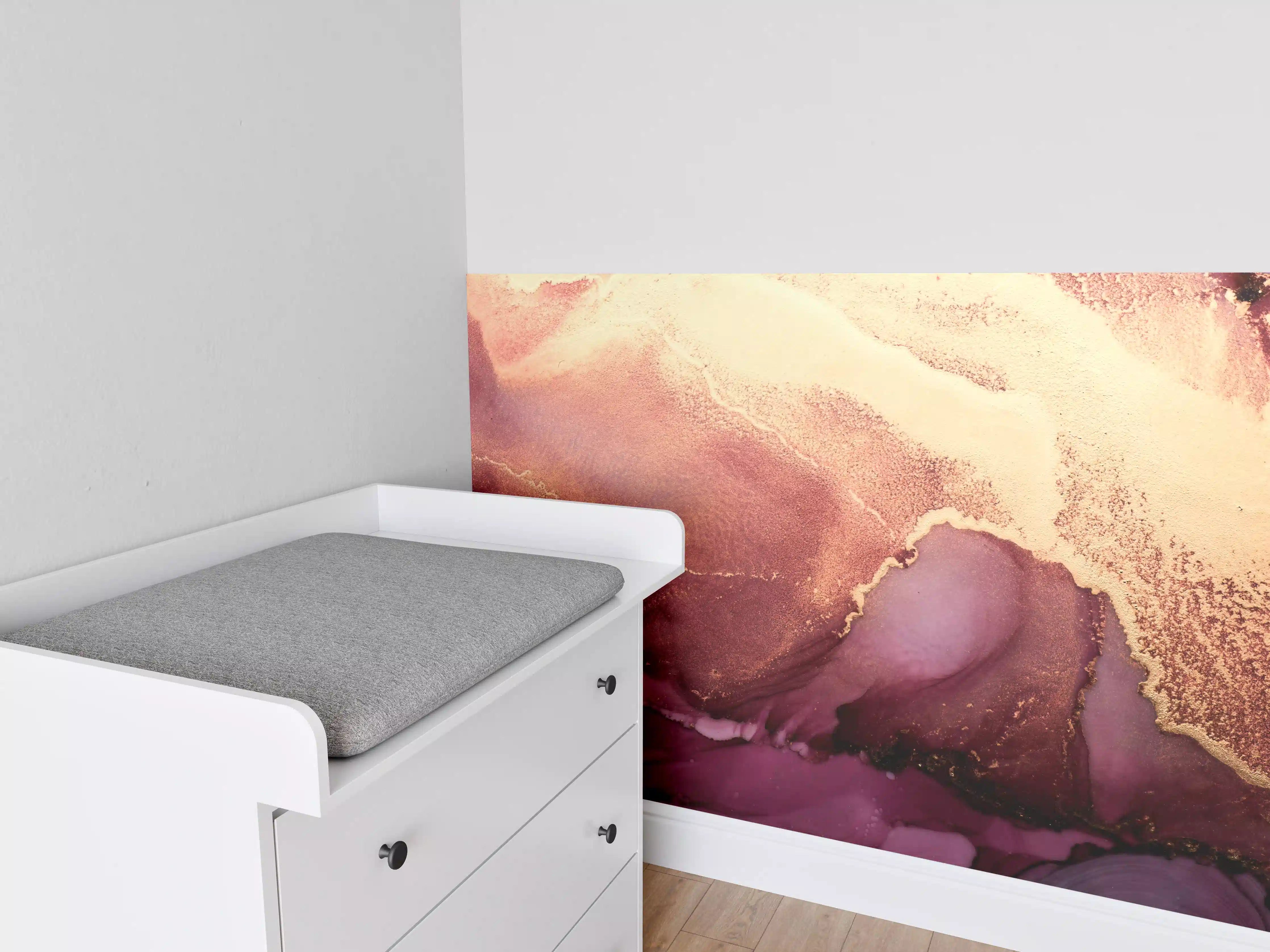 Babyzimmer Wandgestaltung - Luxuriöser Hintergrund - Alkoholtinten-Technik