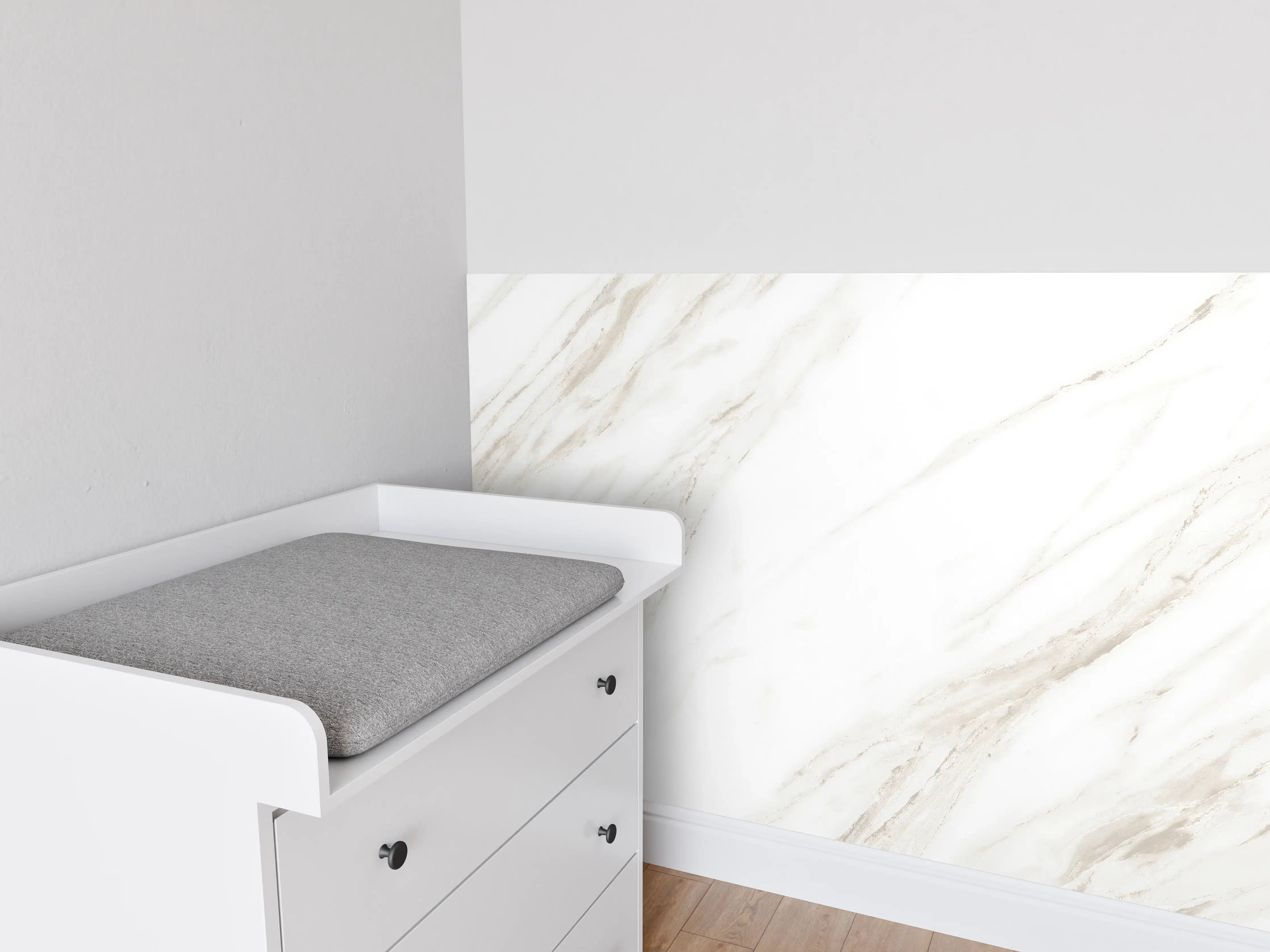 Babyzimmer Wandgestaltung - Luxuriöses Marmor Design