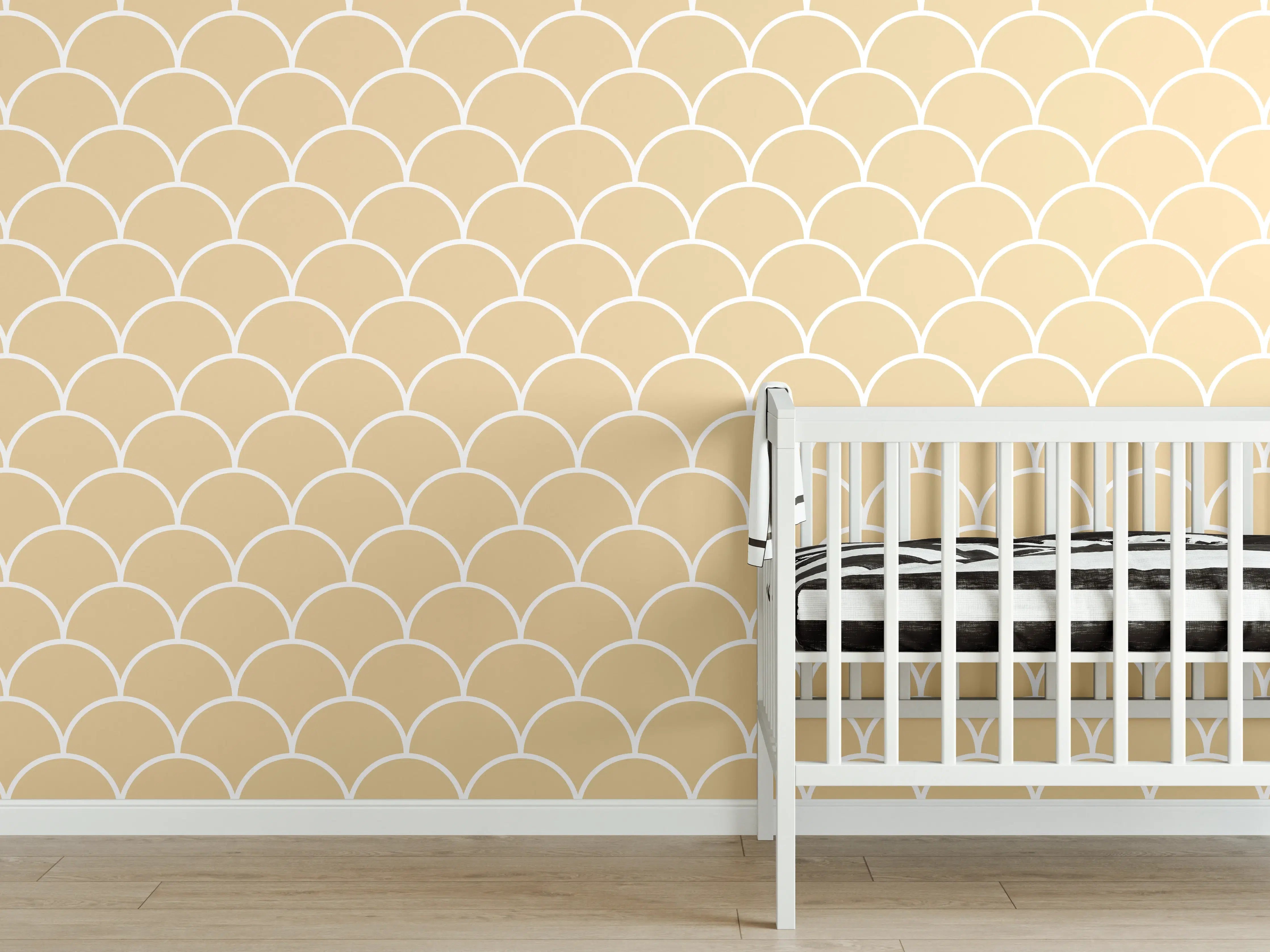 Babyzimmer Wandgestaltung - Luxus-Beige-Grau-Marmor-Textur