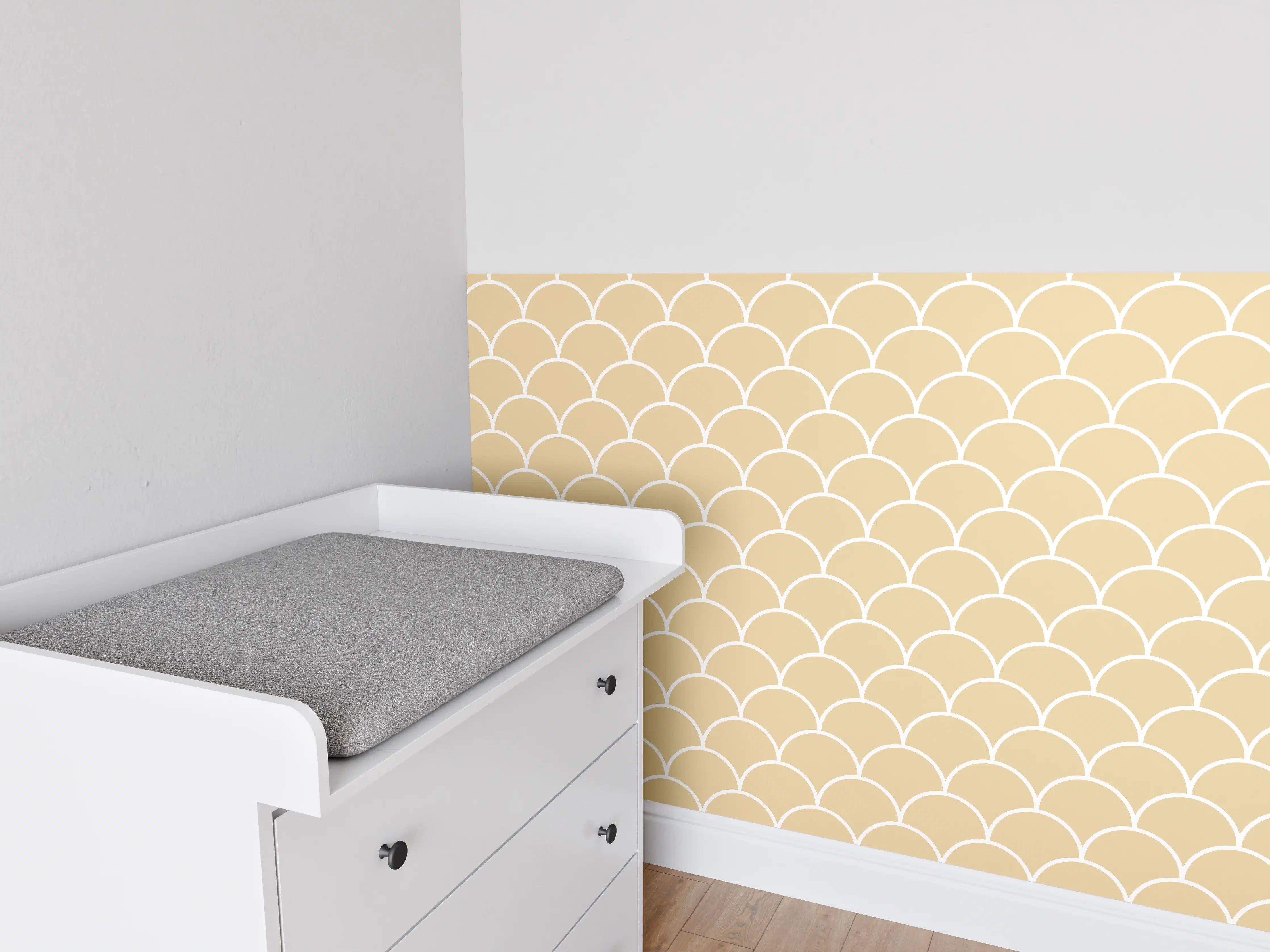 Babyzimmer Wandgestaltung - Luxus-Beige-Grau-Marmor-Textur