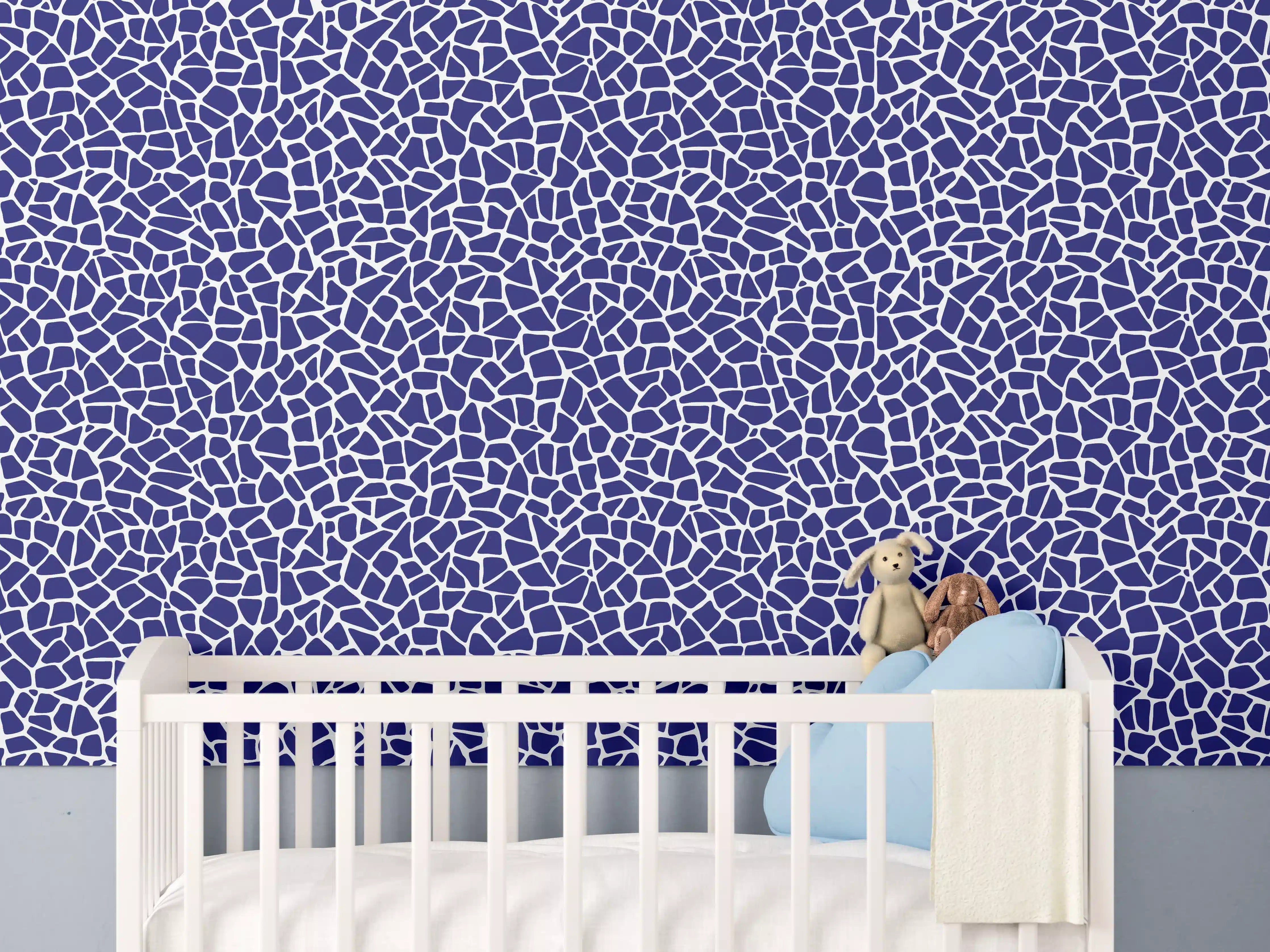Babyzimmer Wandgestaltung - Luxus-Blau-Grau-Mosaikfliese