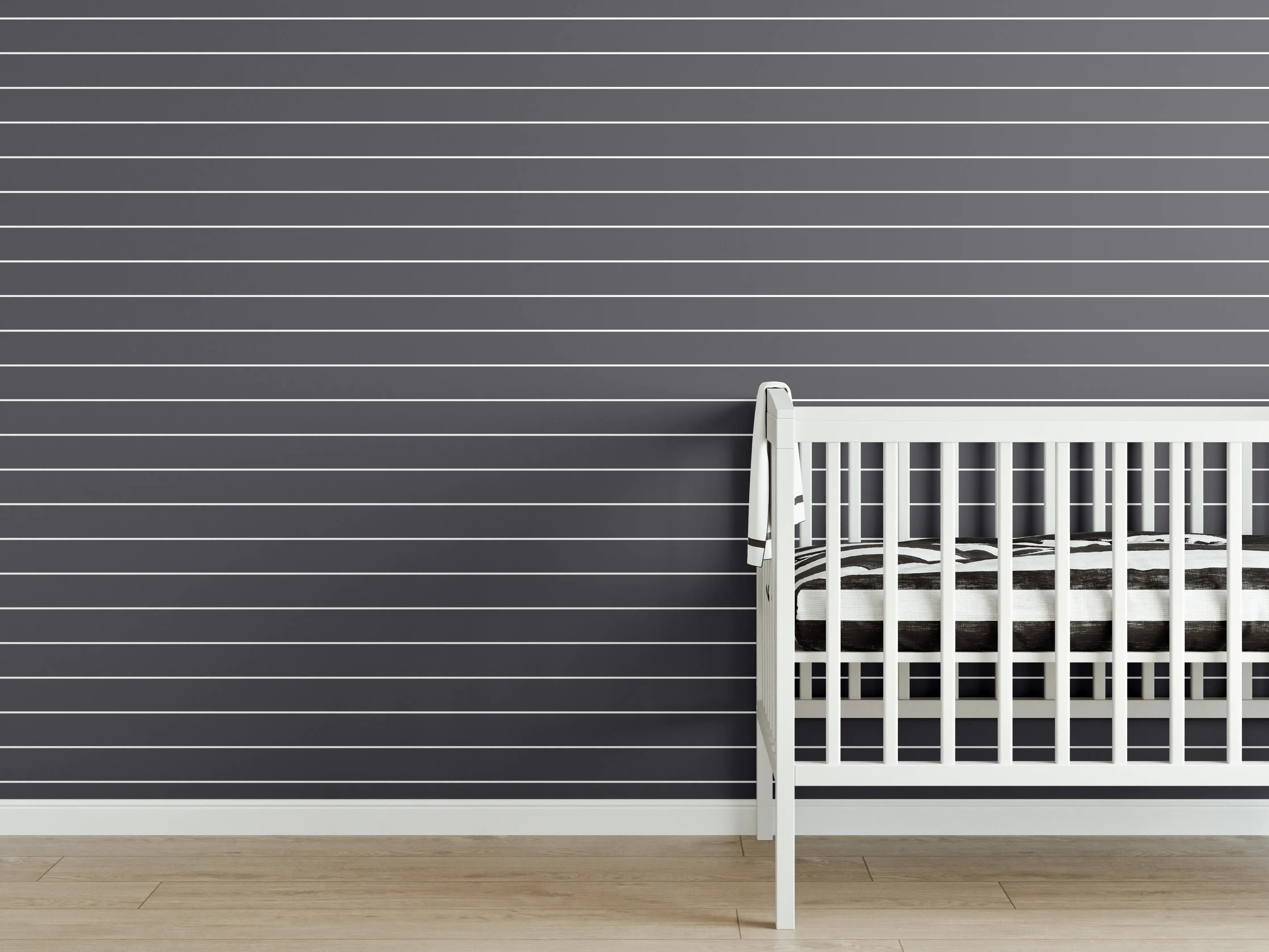 Babyzimmer Wandgestaltung - Luxus-Grau-Horizontale-Textur