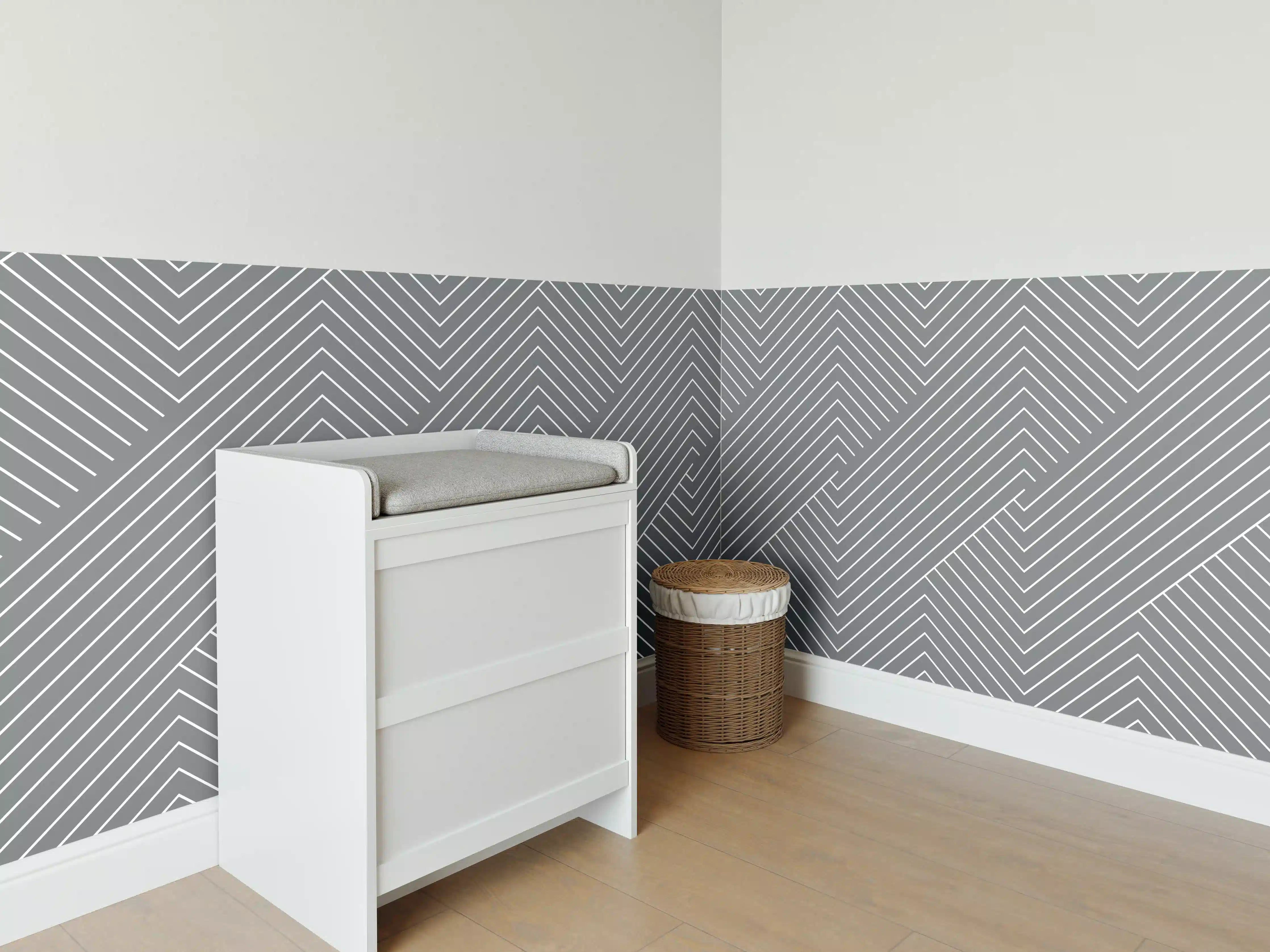 Babyzimmer Wandgestaltung - Luxus-Grau-Marmor-Design