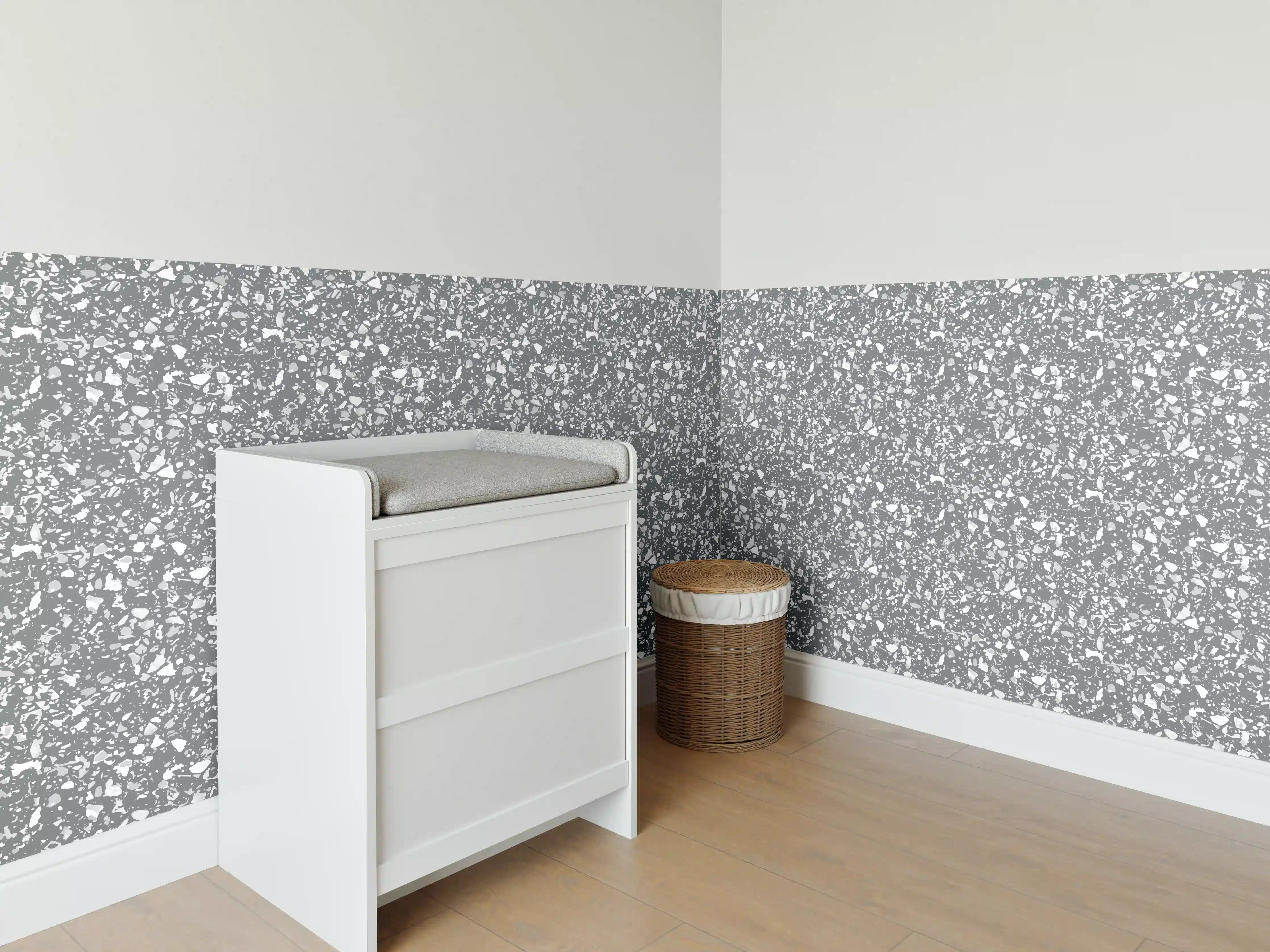 Babyzimmer Wandgestaltung - Luxus-Grau-Terrasse-Design