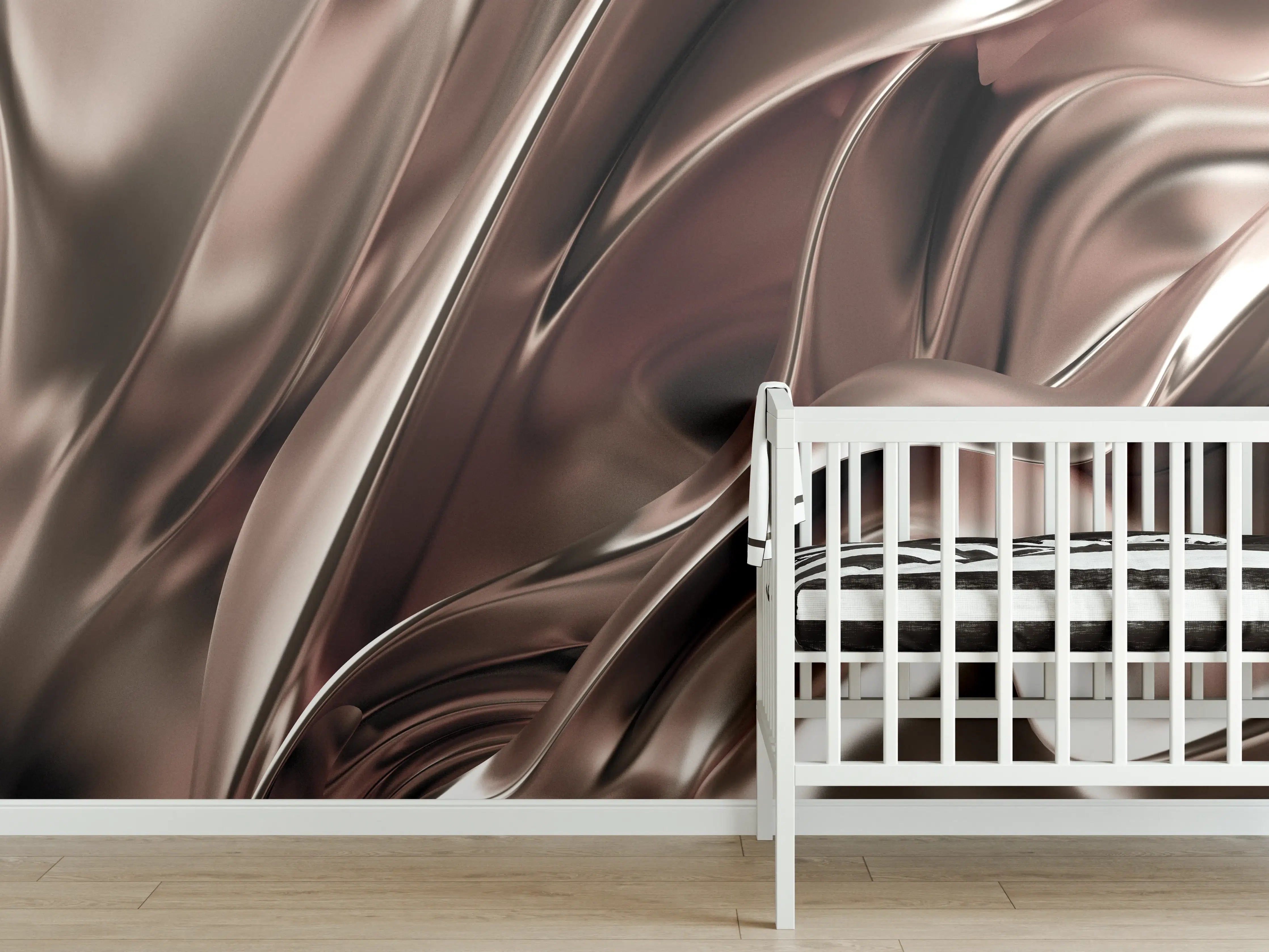 Babyzimmer Wandgestaltung - Luxus-Metallic-Kunststil